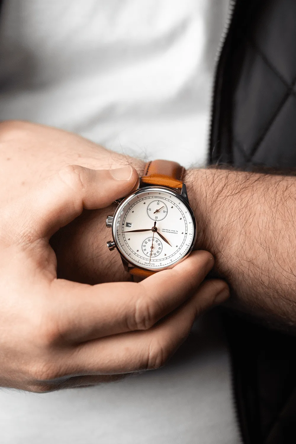 1834 Chronograph. Steel / White