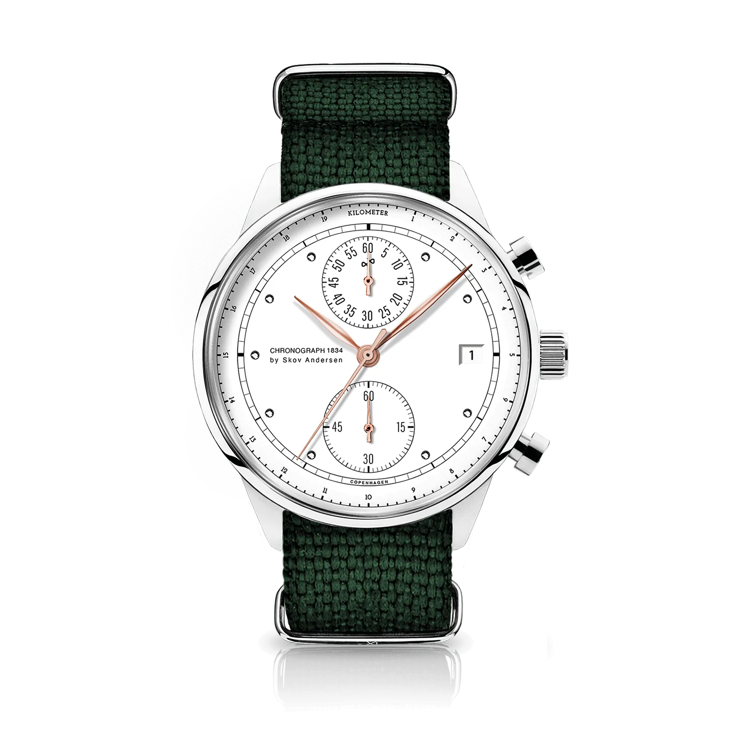 1834 Chronograph. Steel / White