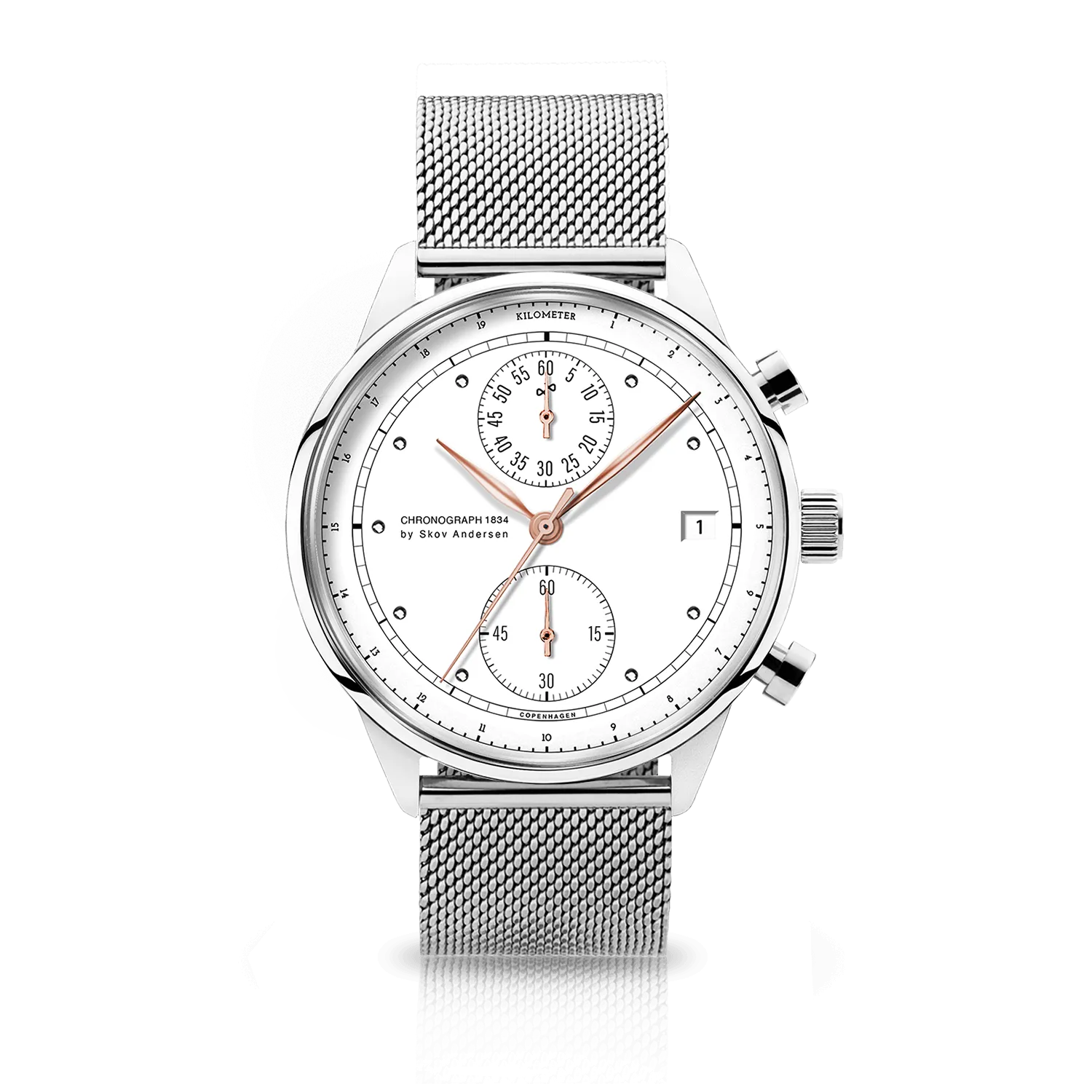 1834 Chronograph. Steel / White