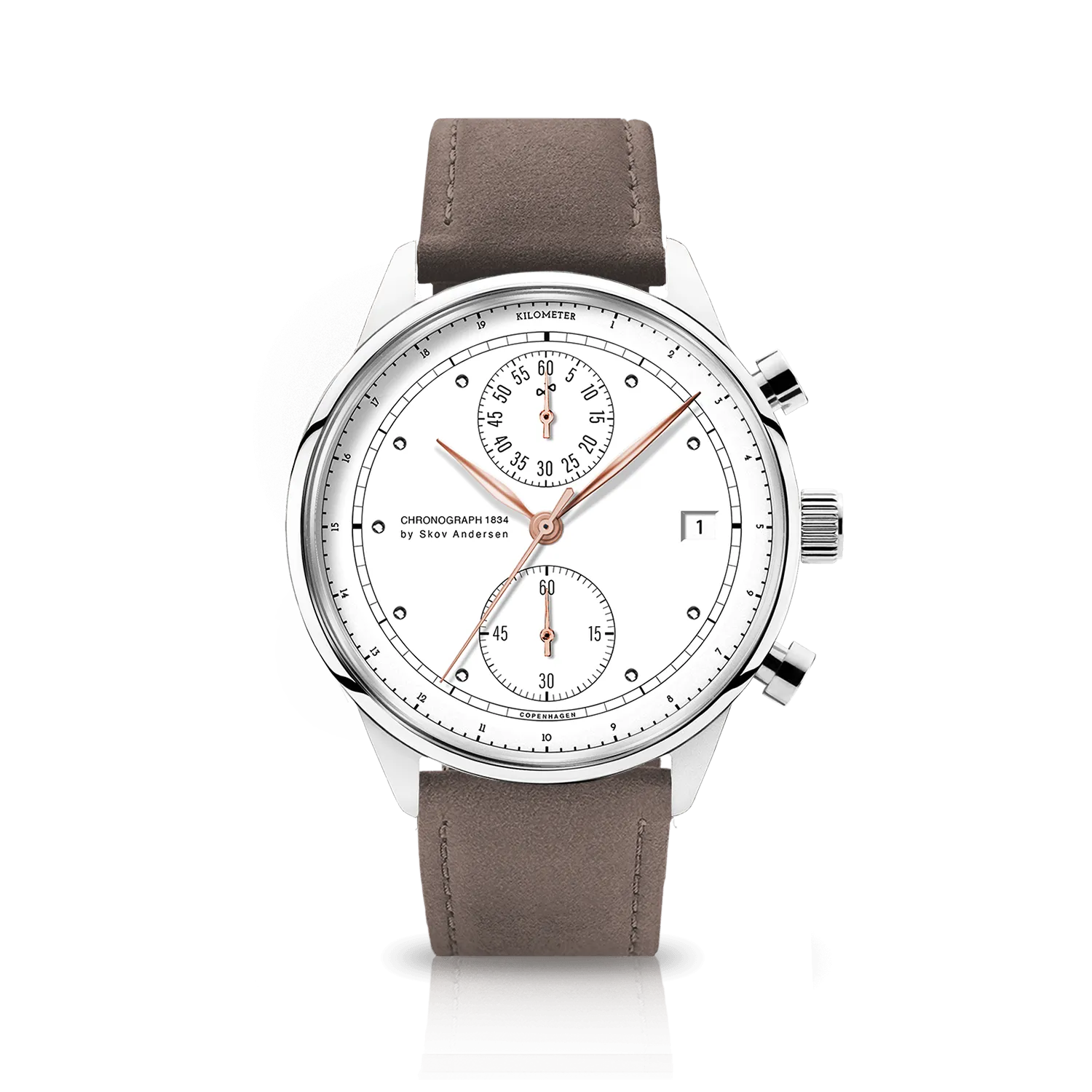 1834 Chronograph. Steel / White