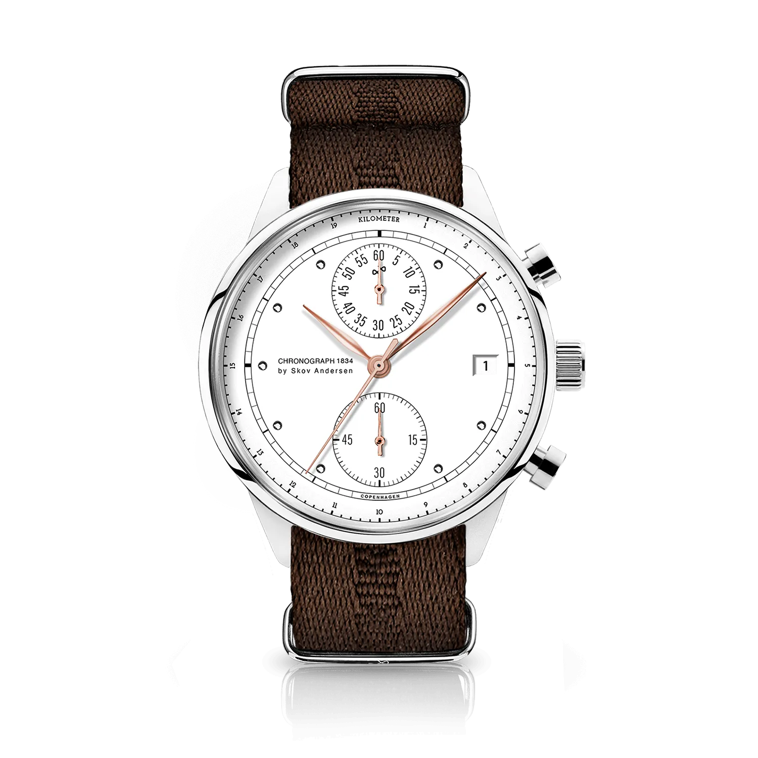 1834 Chronograph. Steel / White