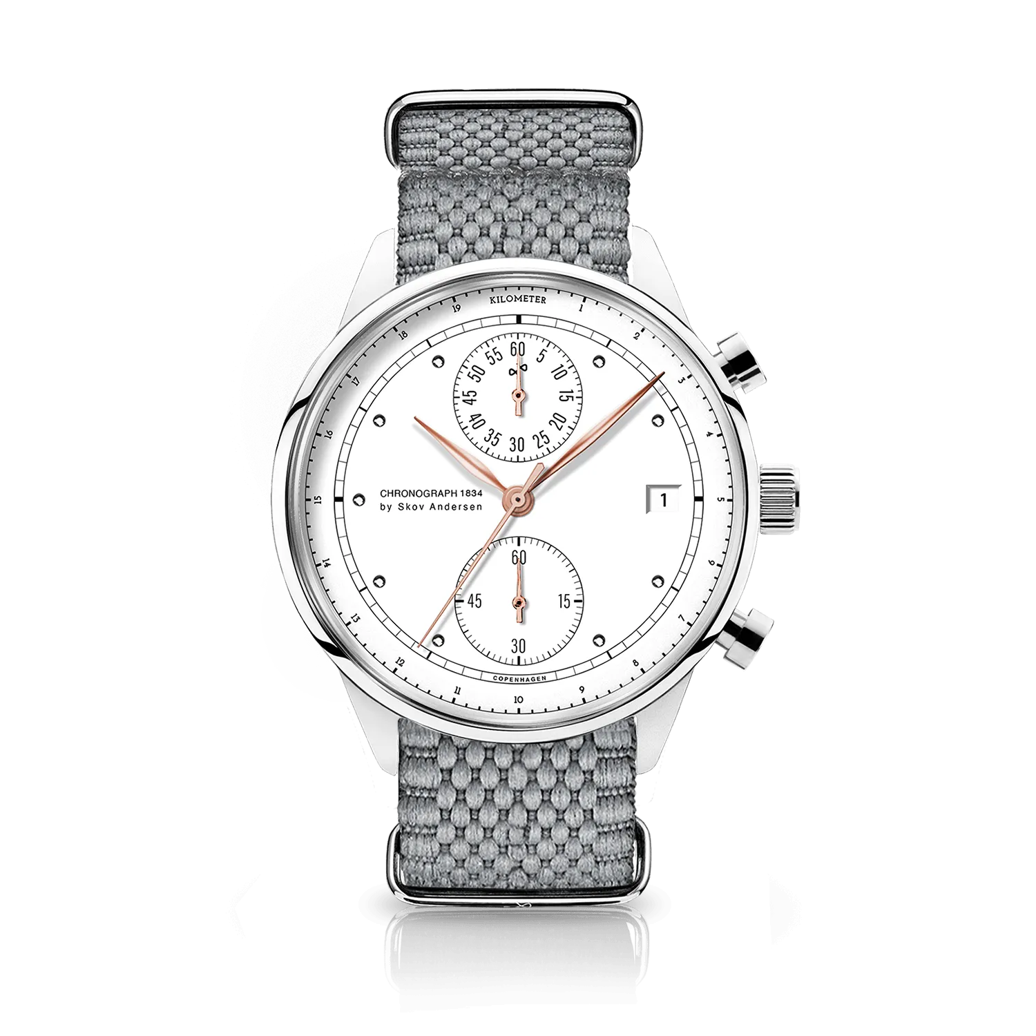 1834 Chronograph. Steel / White