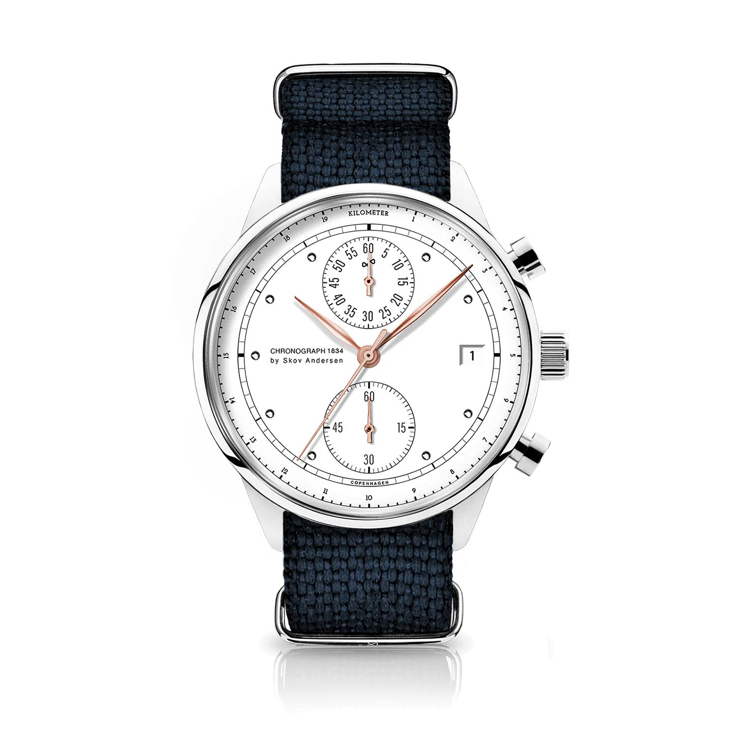 1834 Chronograph. Steel / White