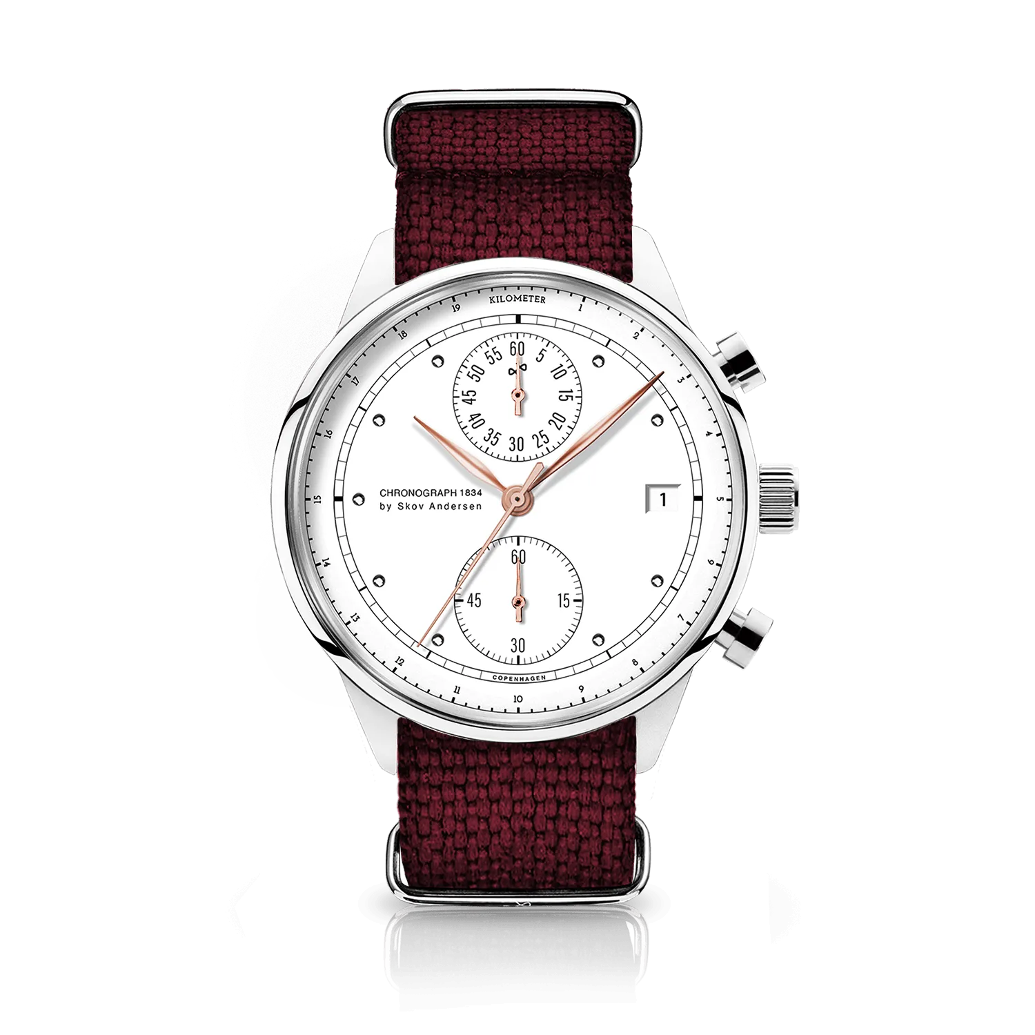 1834 Chronograph. Steel / White