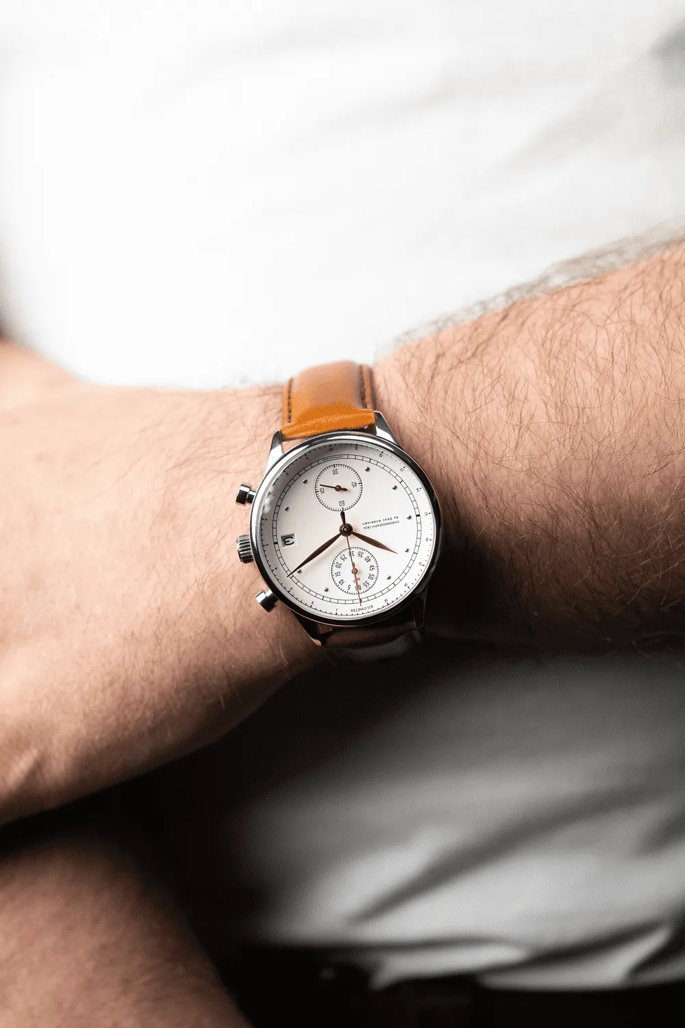 1834 Chronograph. Steel / White