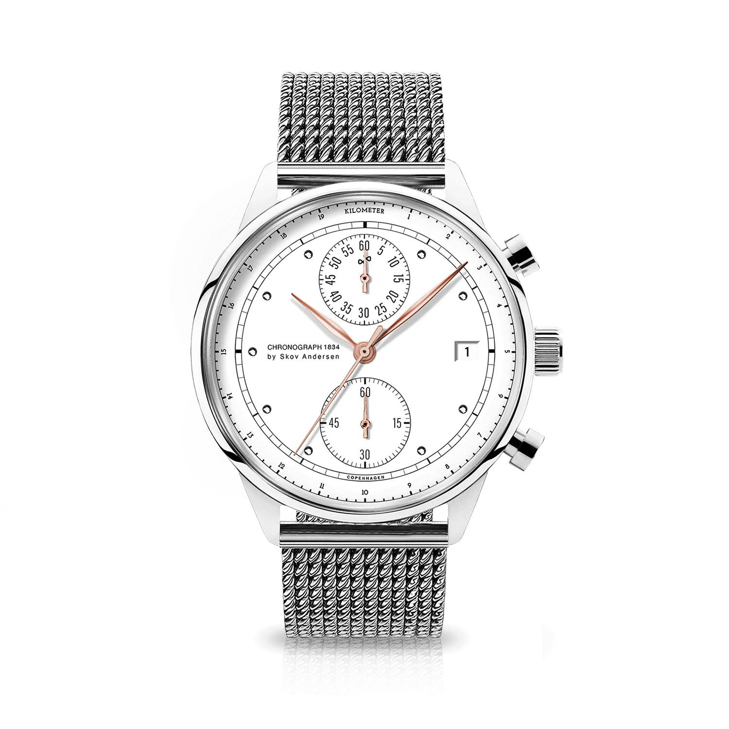 1834 Chronograph. Steel / White