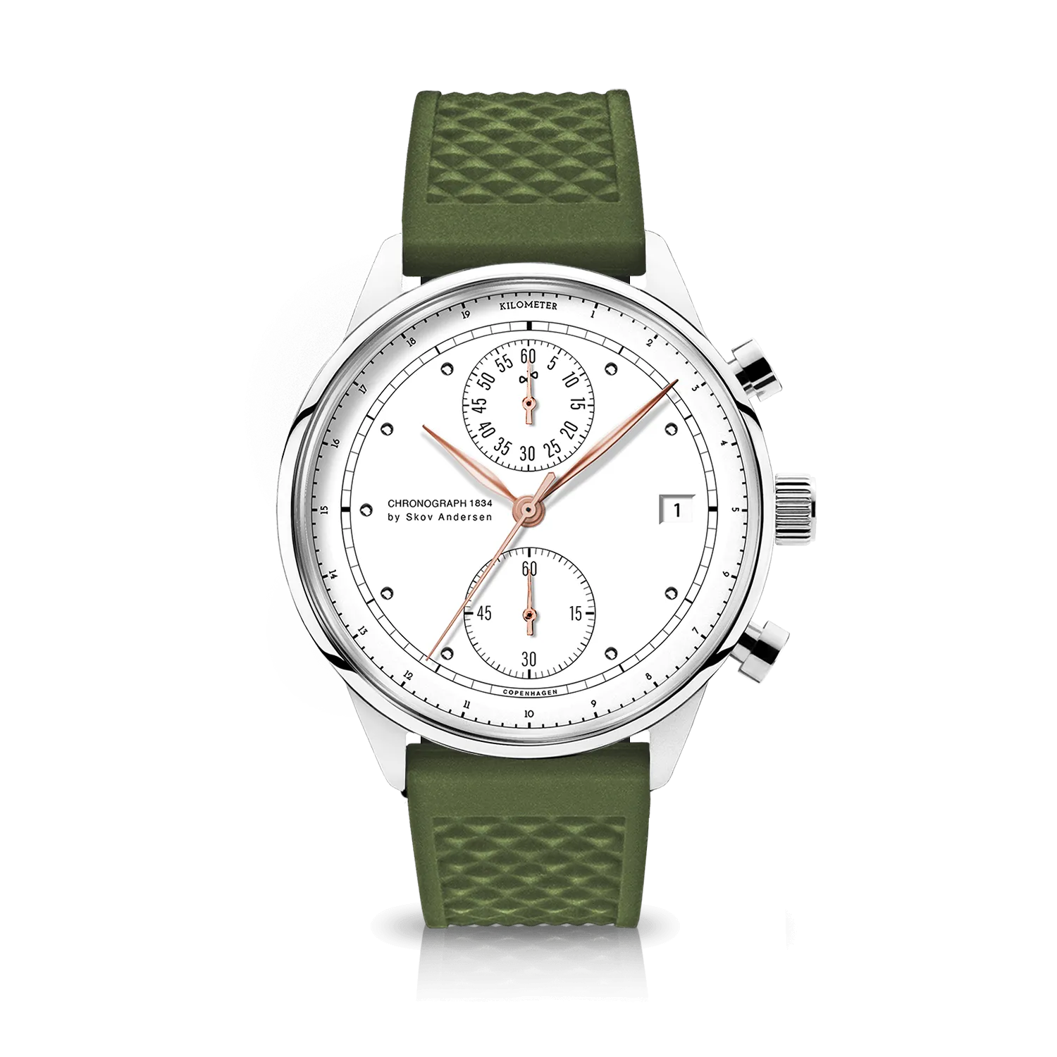 1834 Chronograph. Steel / White