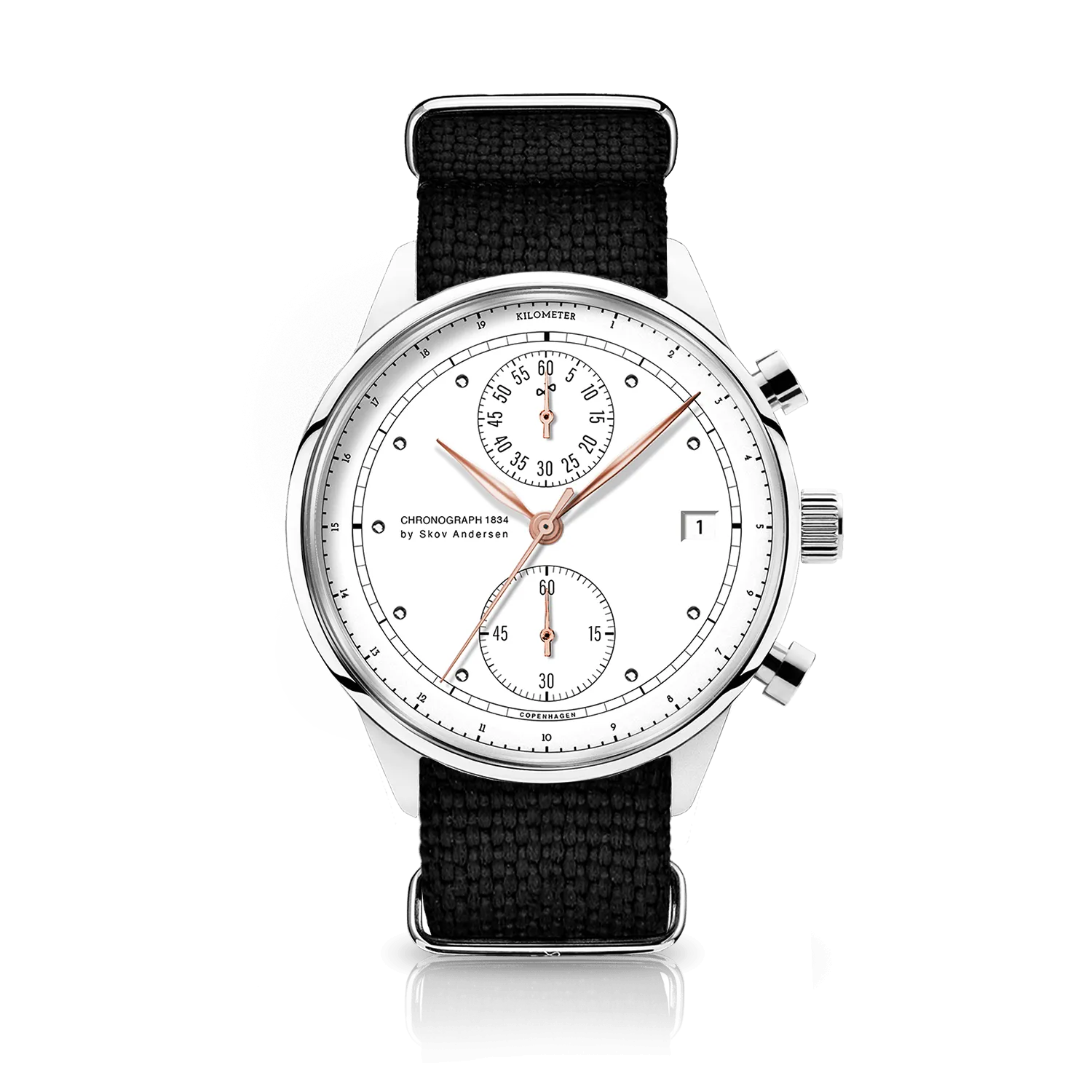 1834 Chronograph. Steel / White