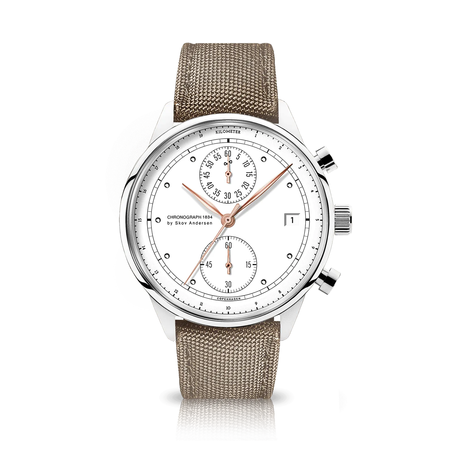 1834 Chronograph. Steel / White
