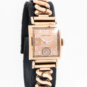 1940 Vintage Hamilton "Ross" 14k Rose Gold Filled Watch (# 15292)