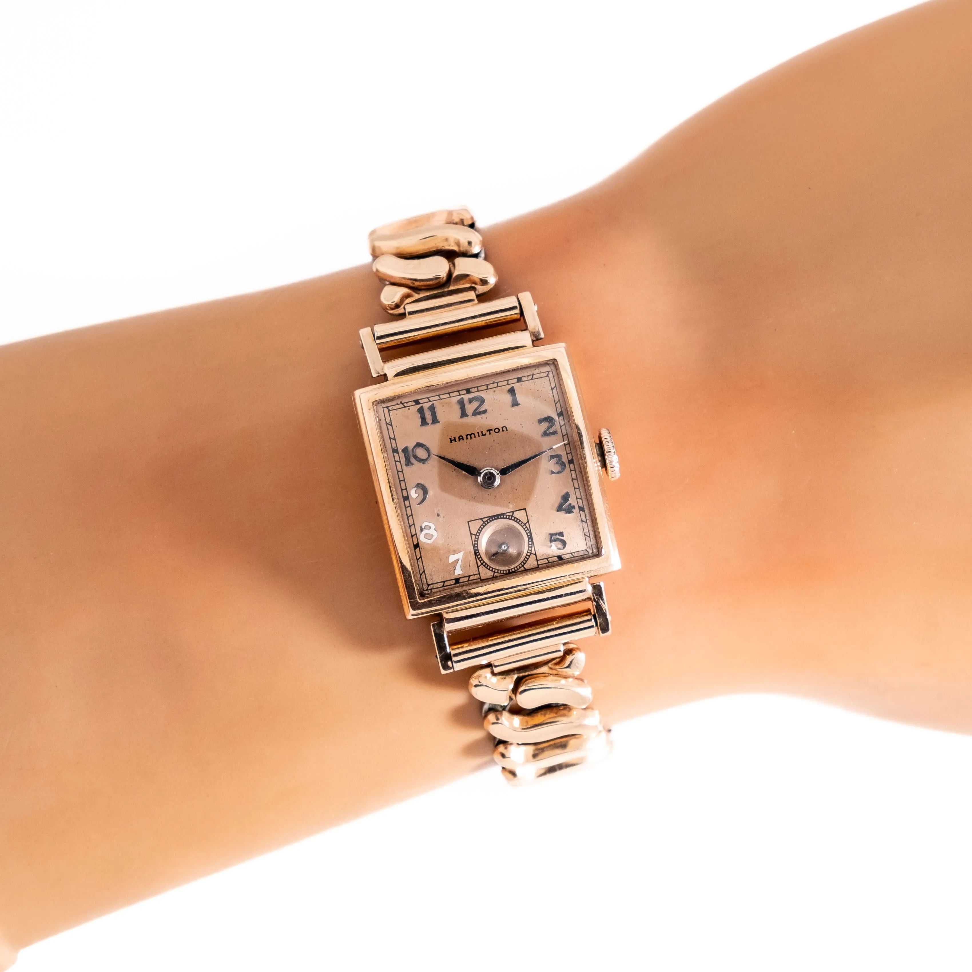 1940 Vintage Hamilton "Ross" 14k Rose Gold Filled Watch (# 15292)