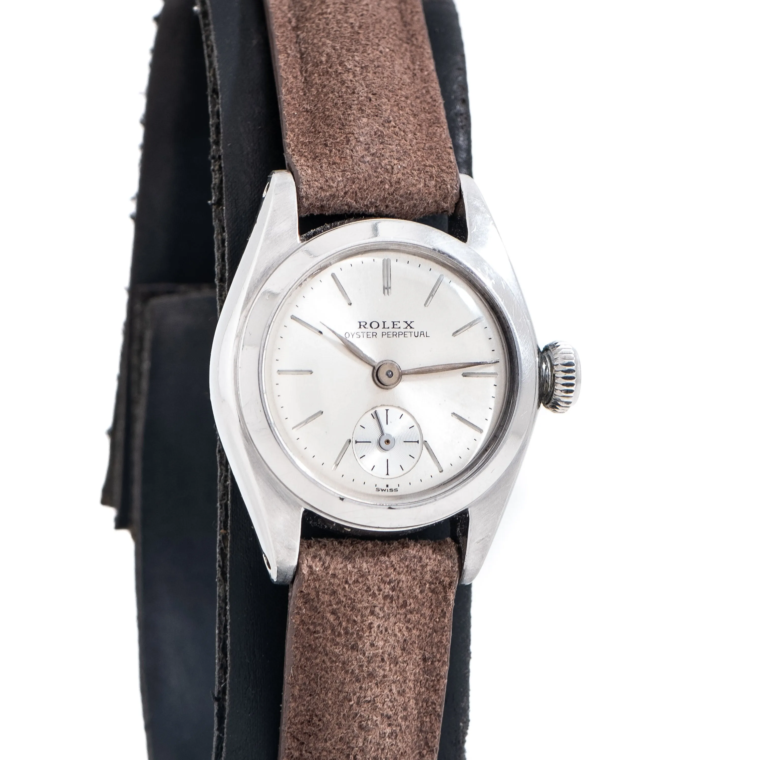 1941 Vintage Ladies Rolex Oyster Perpetual "Bubbleback" Ref. 3869 Stainless Steel Watch (# 15308)