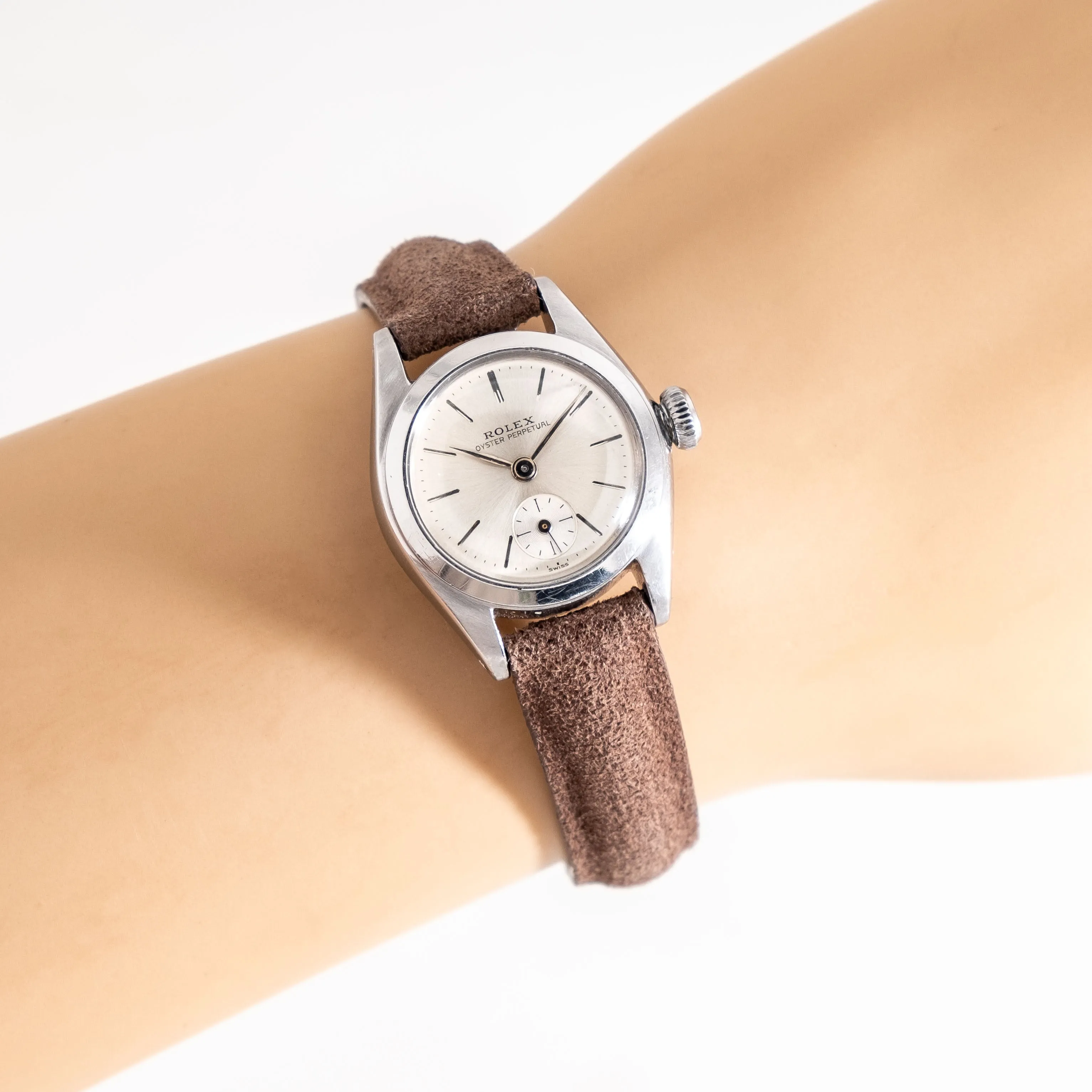 1941 Vintage Ladies Rolex Oyster Perpetual "Bubbleback" Ref. 3869 Stainless Steel Watch (# 15308)