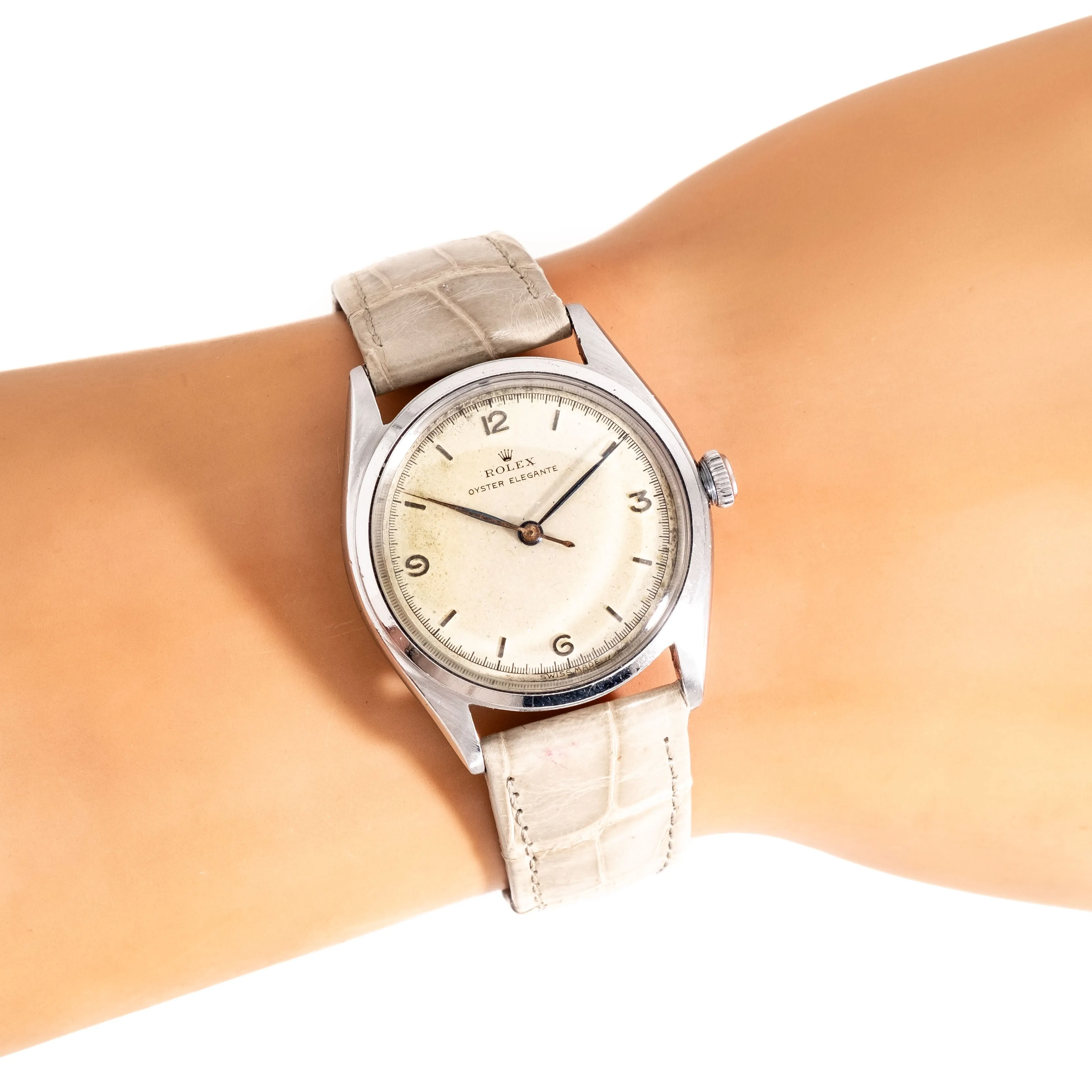 1946 Vintage Rolex Oyster Elegante Ref. 4365 Watch in Stainless Steel (# 15306)