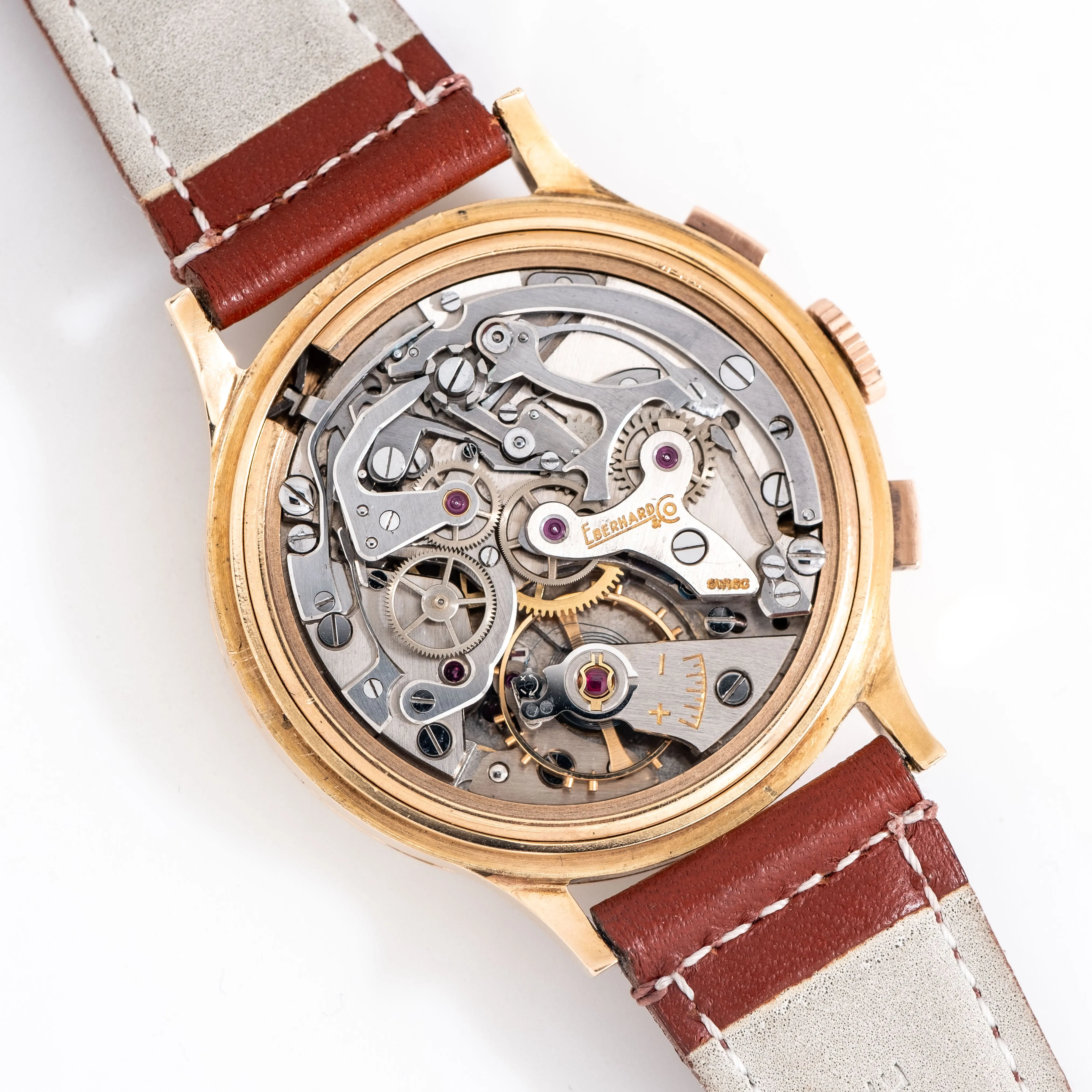 1950's Vintage Eberhard Extra-Fort Ref. 14007-15J 18k Rose Gold Watch (# 15193)