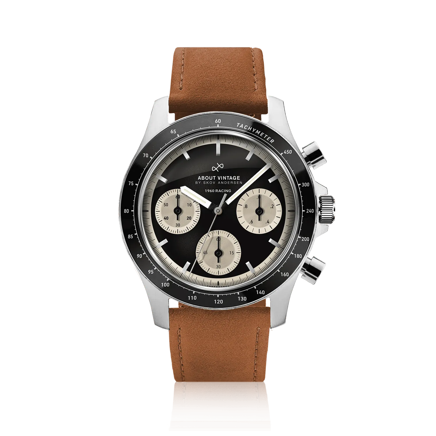 1960 Racing Chronograph, Steel / Black & Off White