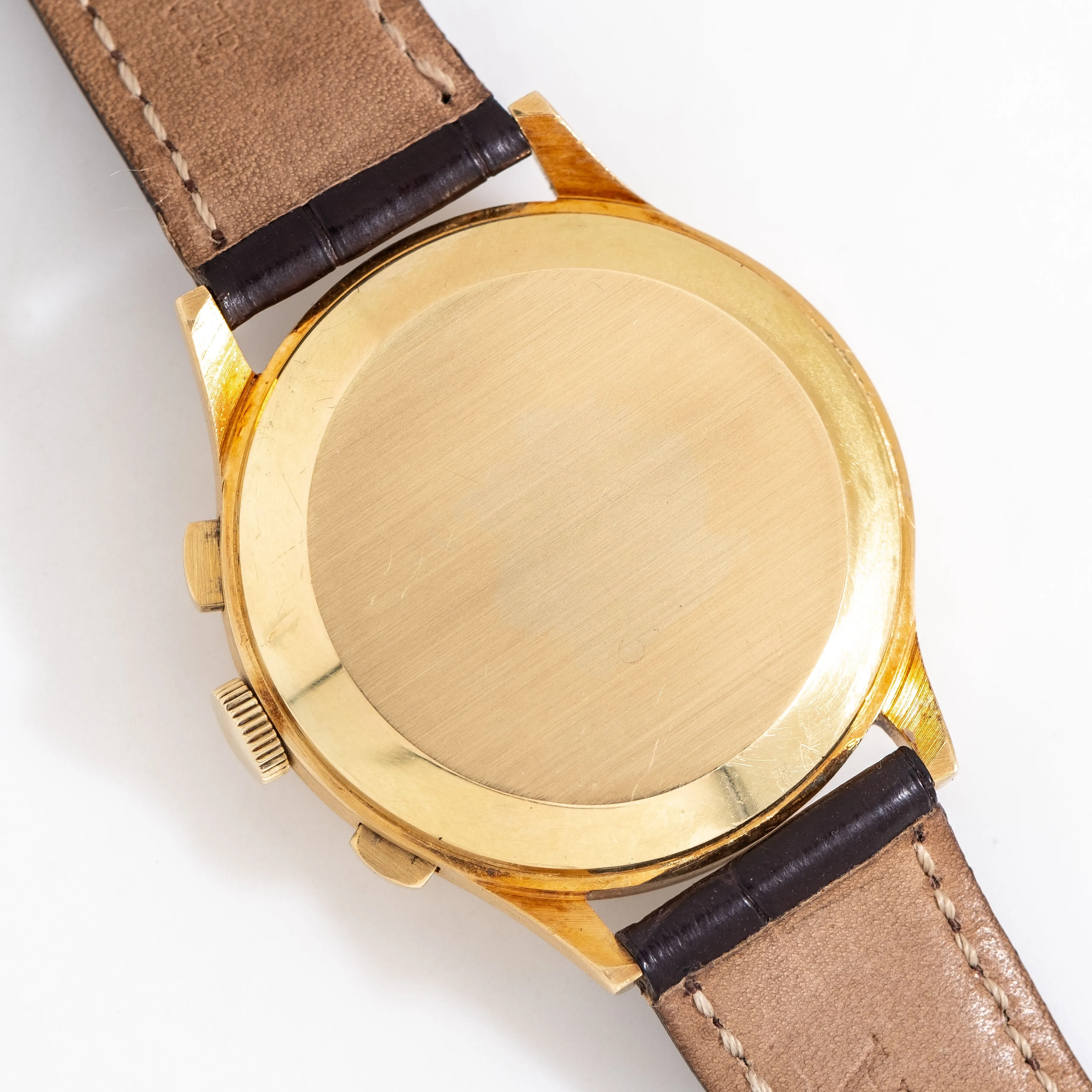 1960's Vintage Ulysse Nardin Valjoux 72 Chronograph w/ Box 18k Yellow Gold Watch (# 15281)