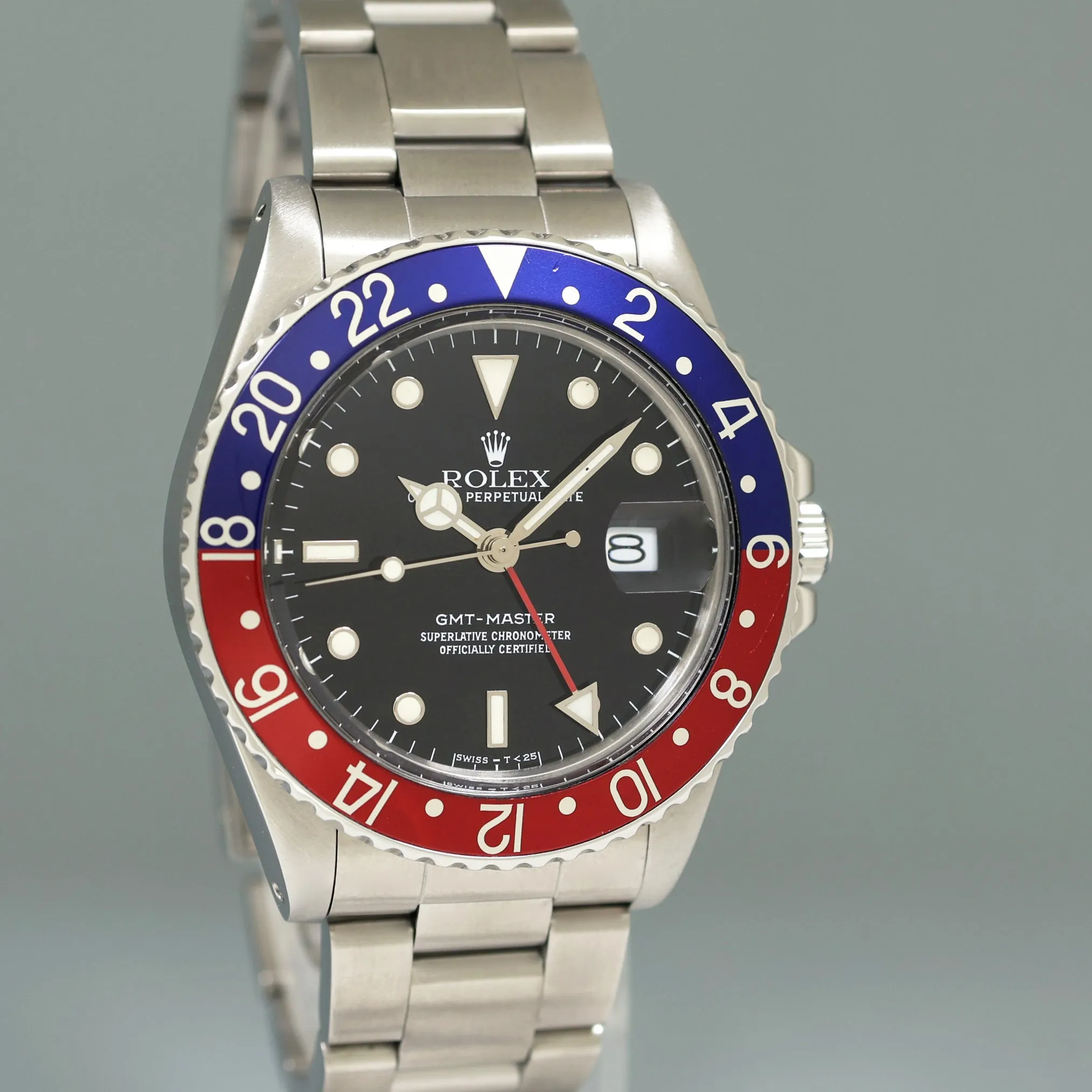 1988 MINT Rolex GMT-Master Pepsi Blue Red 40mm Steel 16750 Watch Box