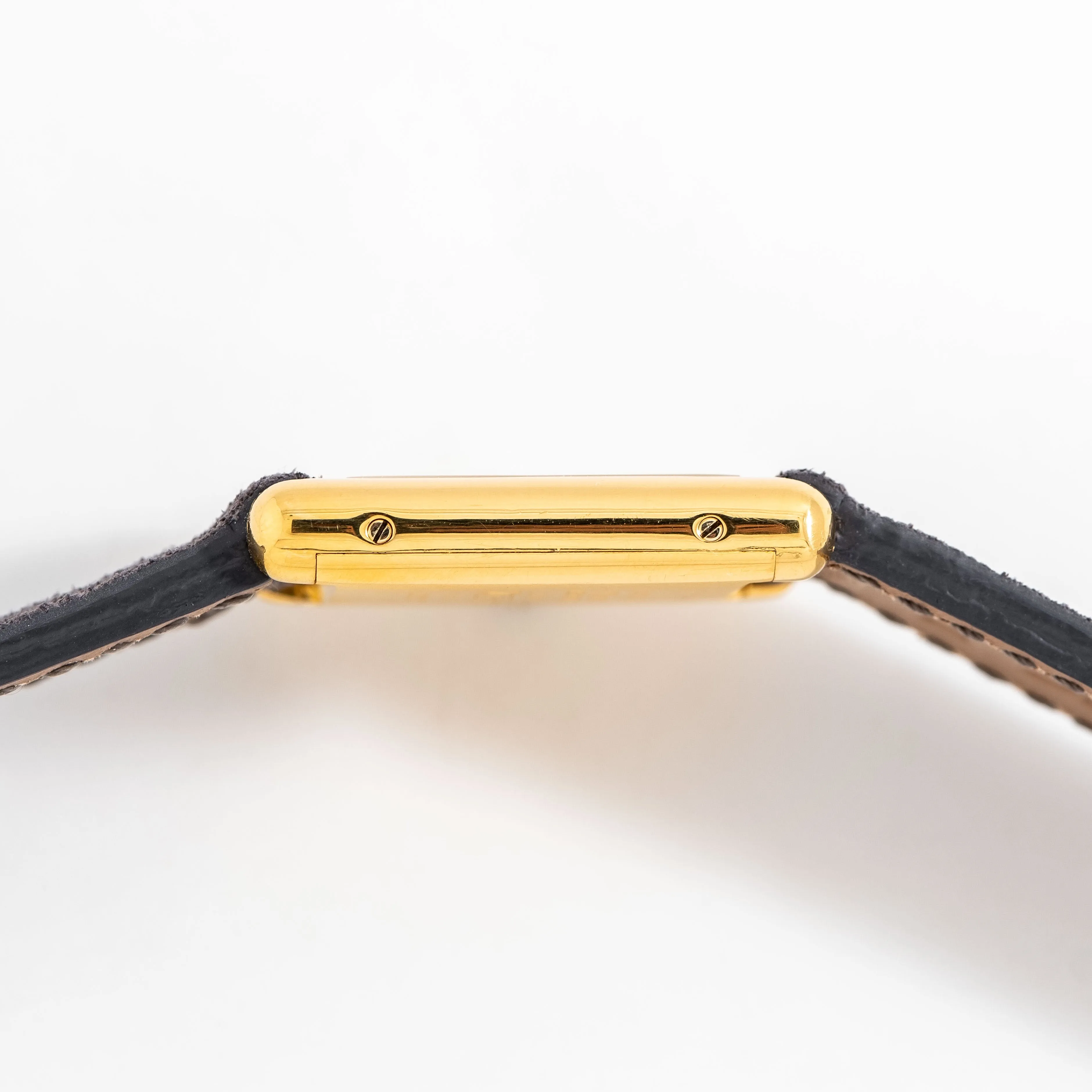 1990's Cartier Tank Must De 18k Yellow Gold Plated over Sterling Silver Watch (# 15331)