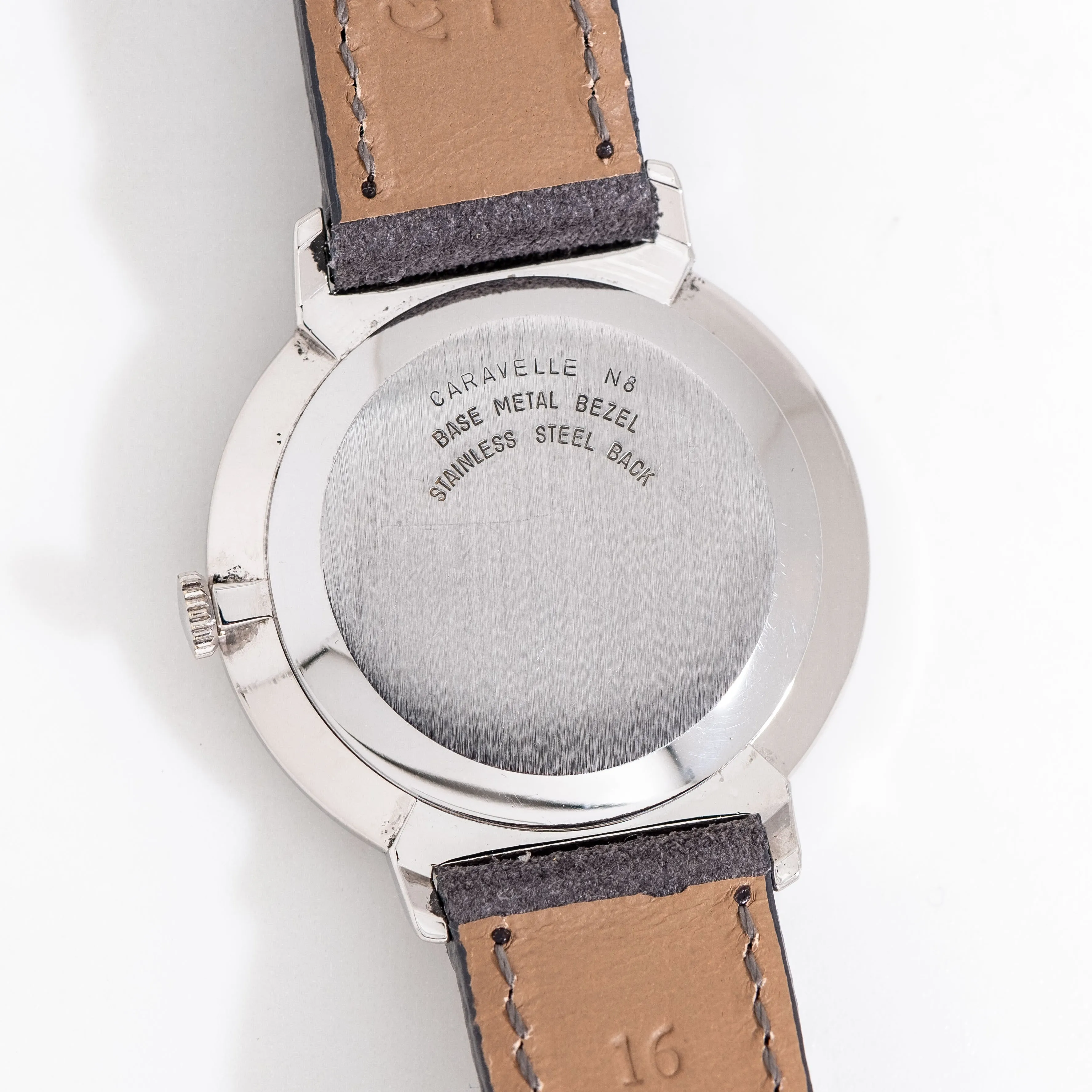 1990's Vintage Caravelle Ref. 8225 Skeleton Dial Base Metal & Stainless Steel Watch (# 15099)