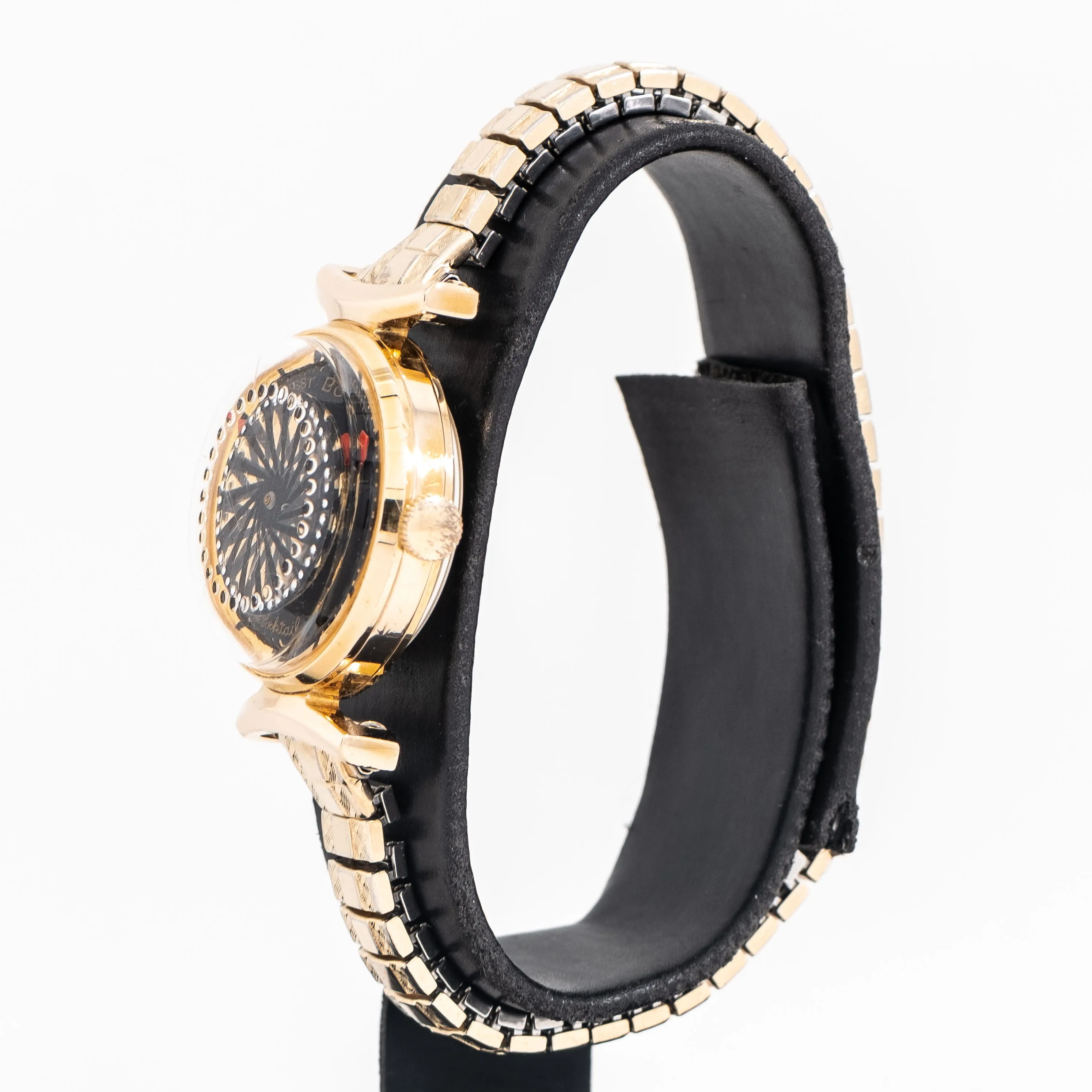 1990's Vintage Ladies Ernest Borel Cocktail Watch in 18k Yellow Gold over Stainless Steel (# 15191)