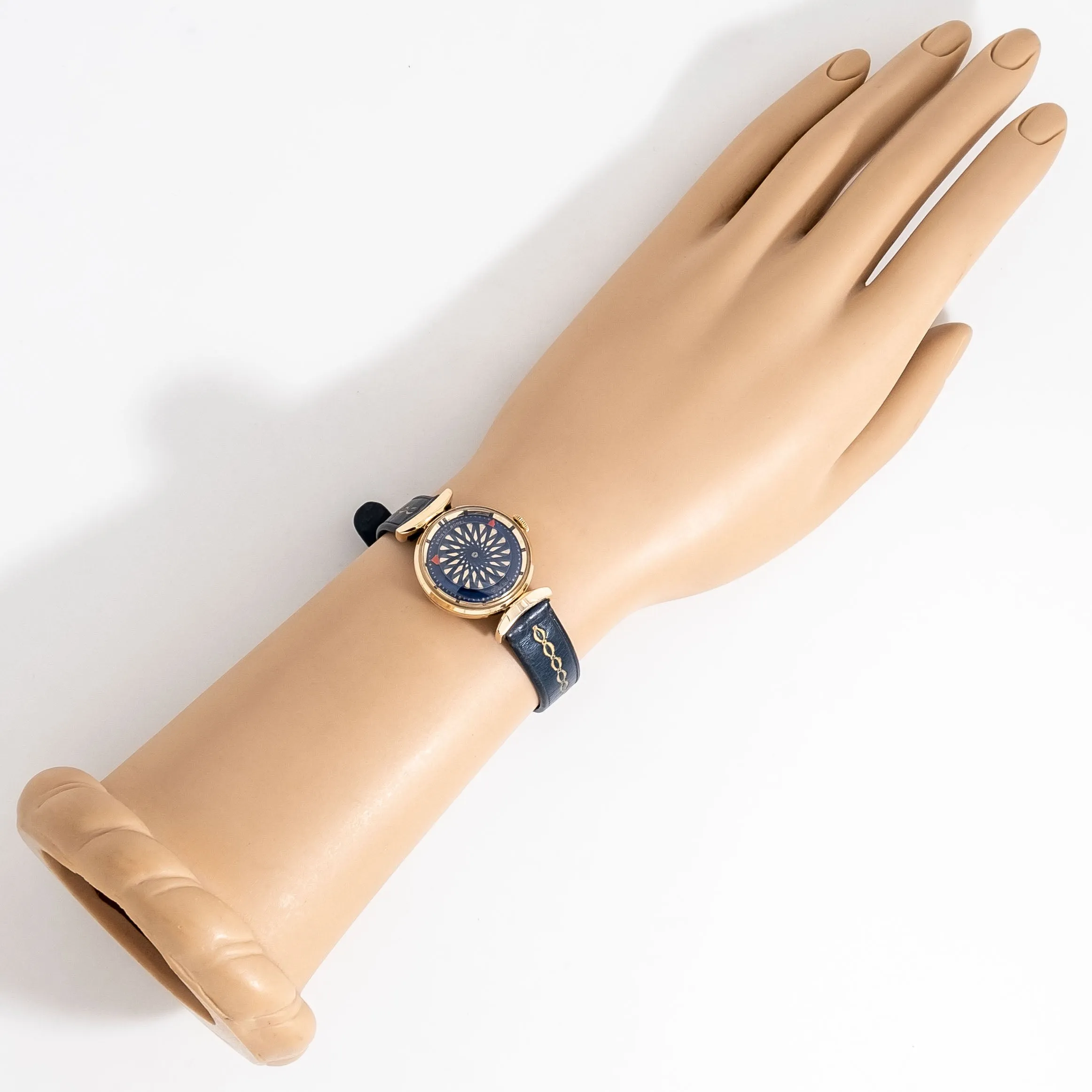 1990's Vintage Ladies Ernest Borel Cocktail Watch in 18k Yellow Gold over Stainless Steel (# 15264)