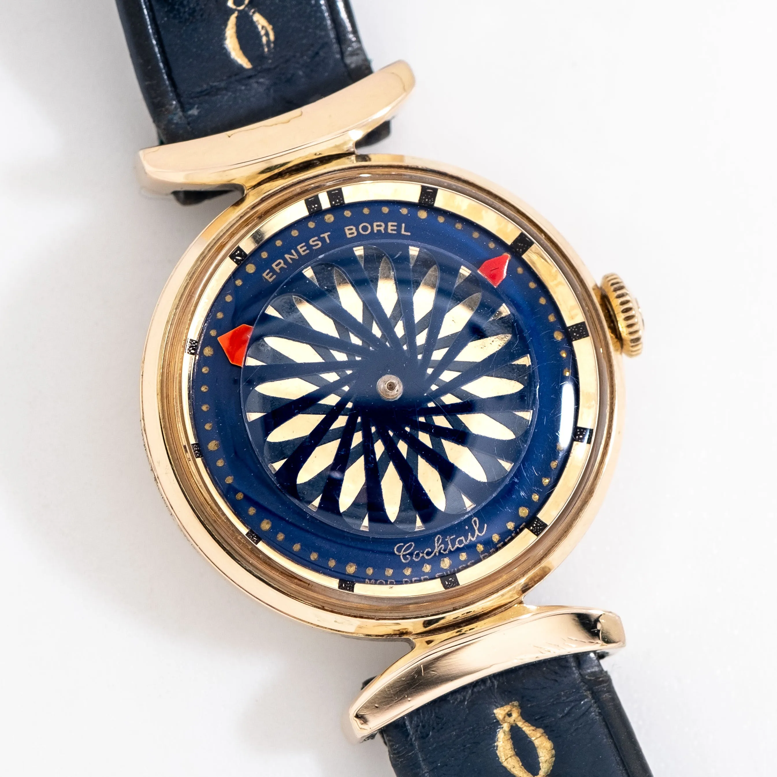 1990's Vintage Ladies Ernest Borel Cocktail Watch in 18k Yellow Gold over Stainless Steel (# 15264)