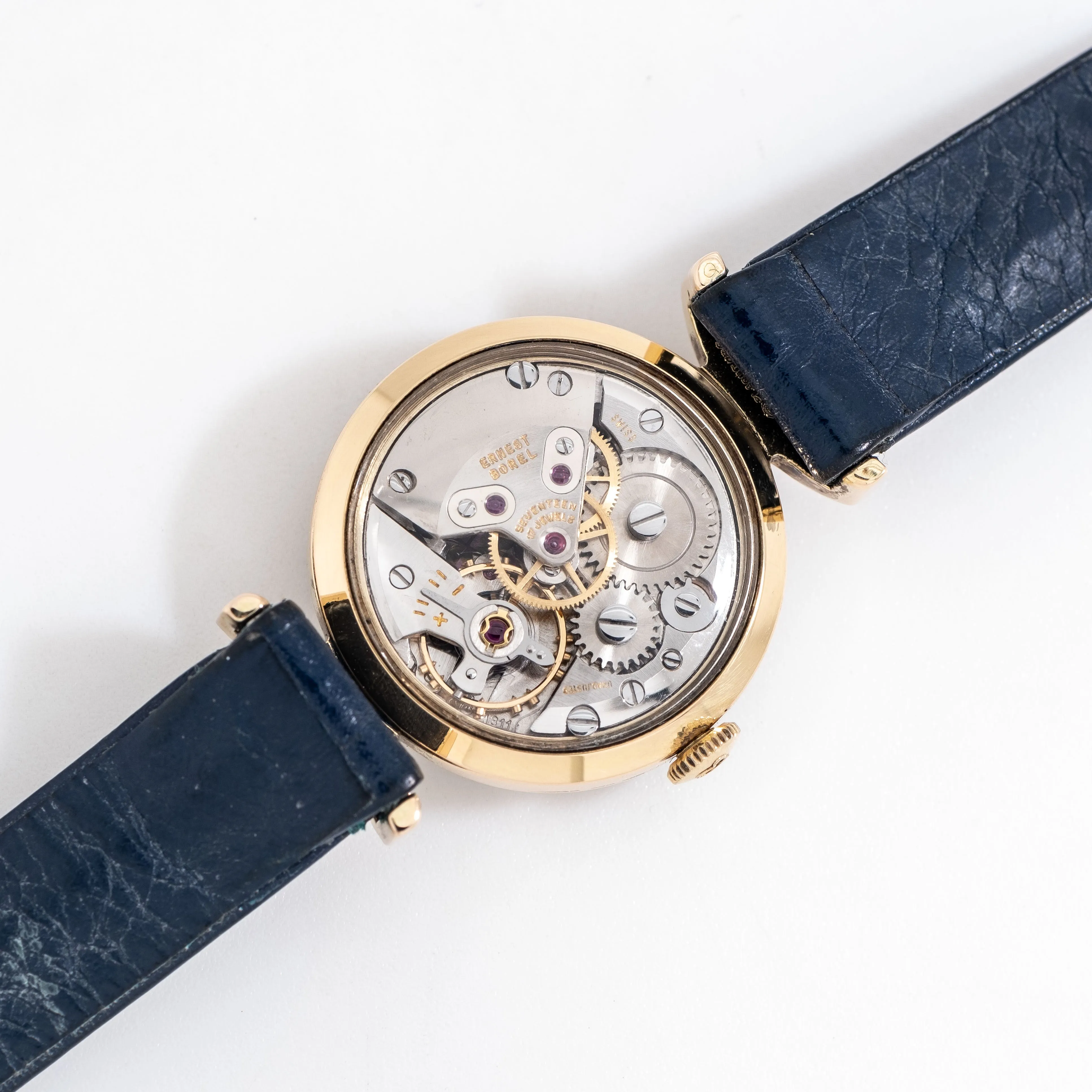 1990's Vintage Ladies Ernest Borel Cocktail Watch in 18k Yellow Gold over Stainless Steel (# 15264)
