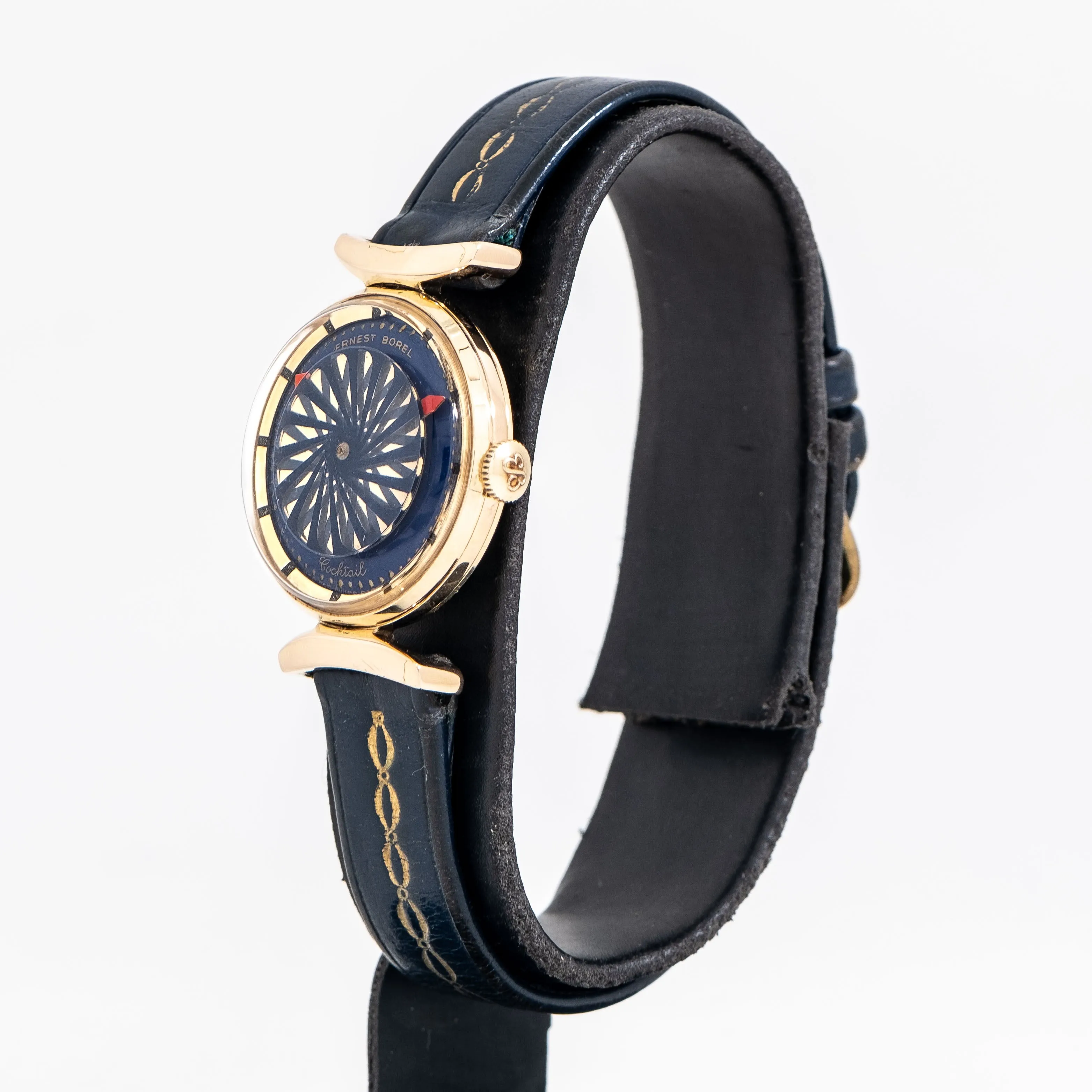 1990's Vintage Ladies Ernest Borel Cocktail Watch in 18k Yellow Gold over Stainless Steel (# 15264)