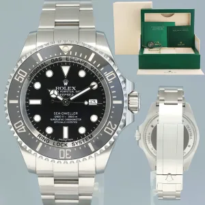 2014 MINT Rolex Sea-Dweller DEEPSEA 116660 Steel 44mm Black Ceramic Watch Box