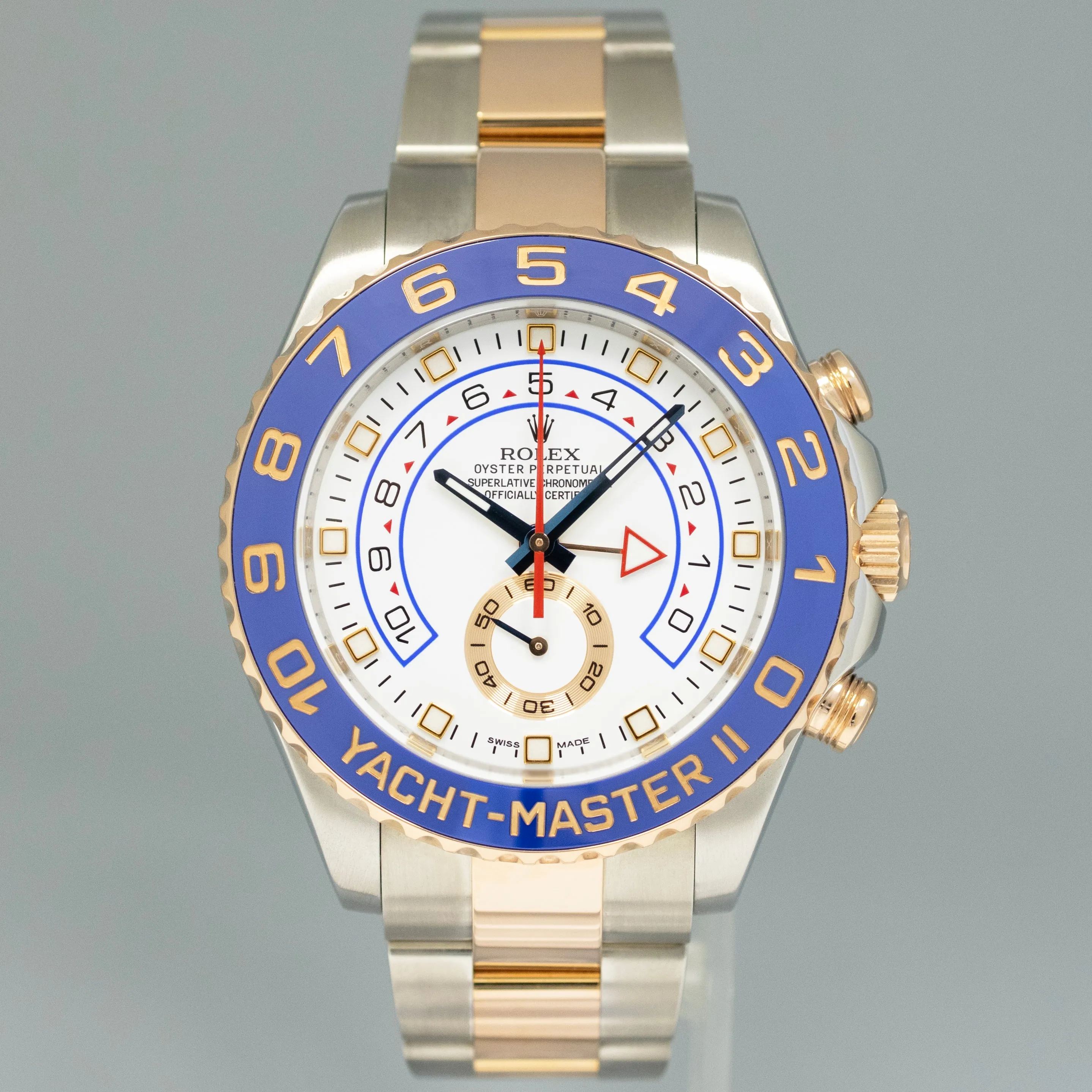 2015 MINT Rolex Yacht-Master II 116681 Steel Rose Gold Two Tone 44mm Watch Box