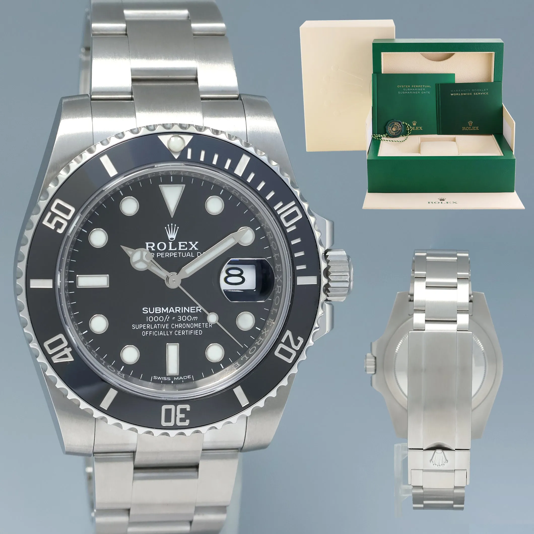 2018 MINT Rolex Submariner Date 116610LN Steel Black Ceramic Bezel 40mm Watch Box