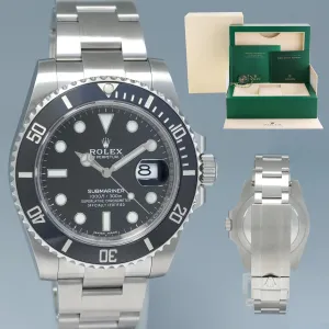 2018 MINT Rolex Submariner Date 116610LN Steel Black Ceramic Bezel 40mm Watch Box