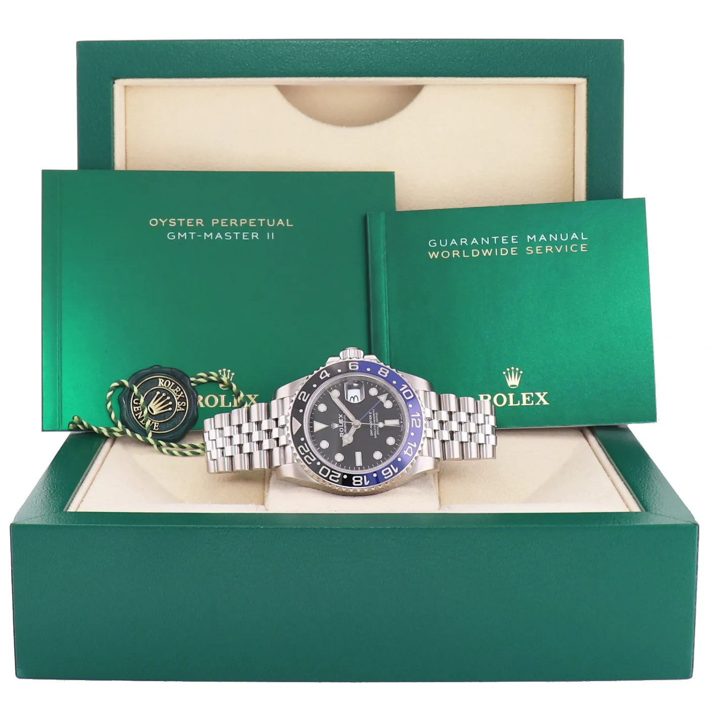 2022 MINT Rolex GMT Master II Batman Blue Jubilee Ceramic 126710BLNR Watch Box