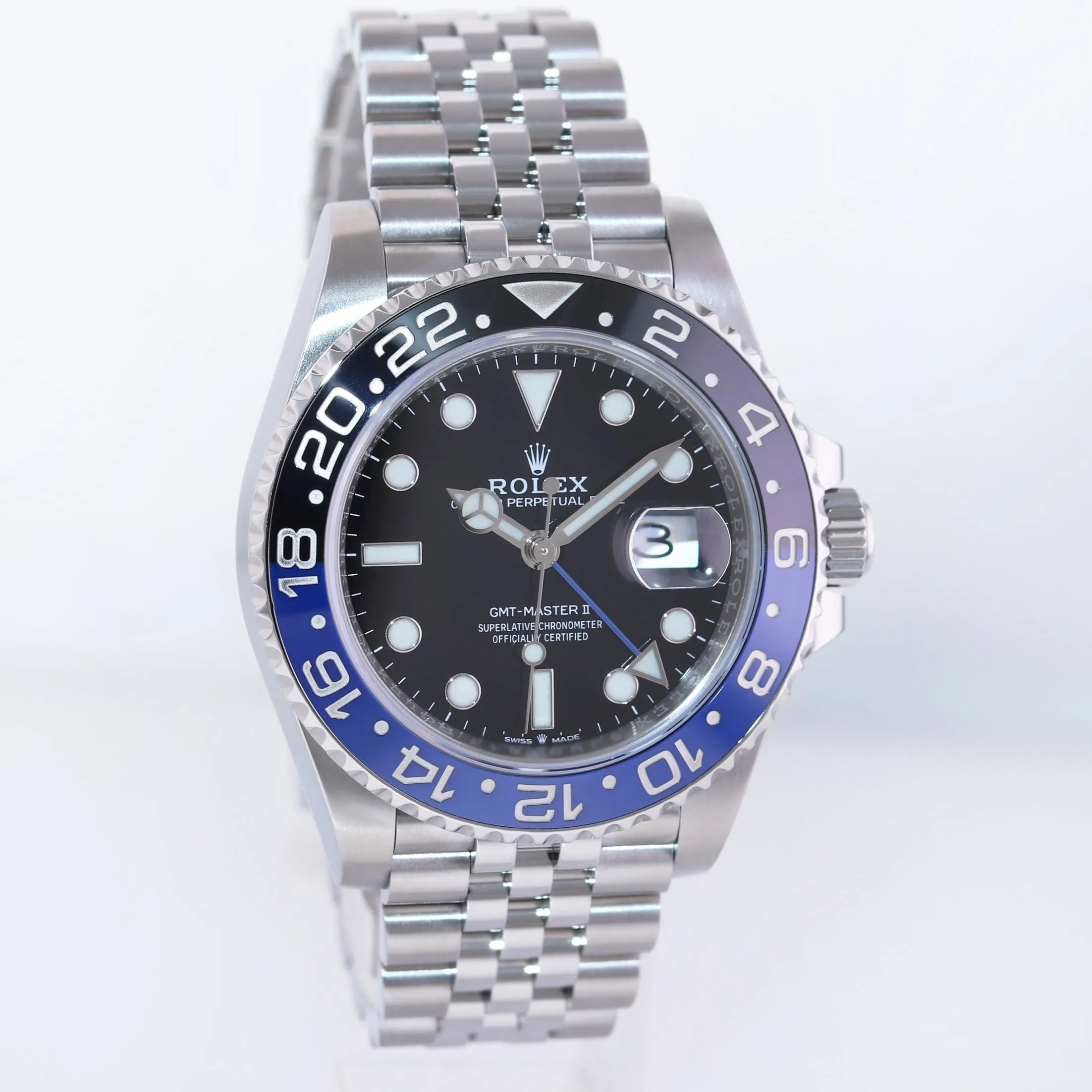 2022 MINT Rolex GMT Master II Batman Blue Jubilee Ceramic 126710BLNR Watch Box