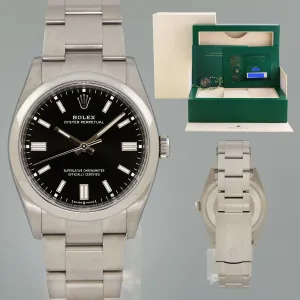 2023 NEW PAPERS Rolex Oyster Perpetual 126000 36mm Black Dial Watch Box