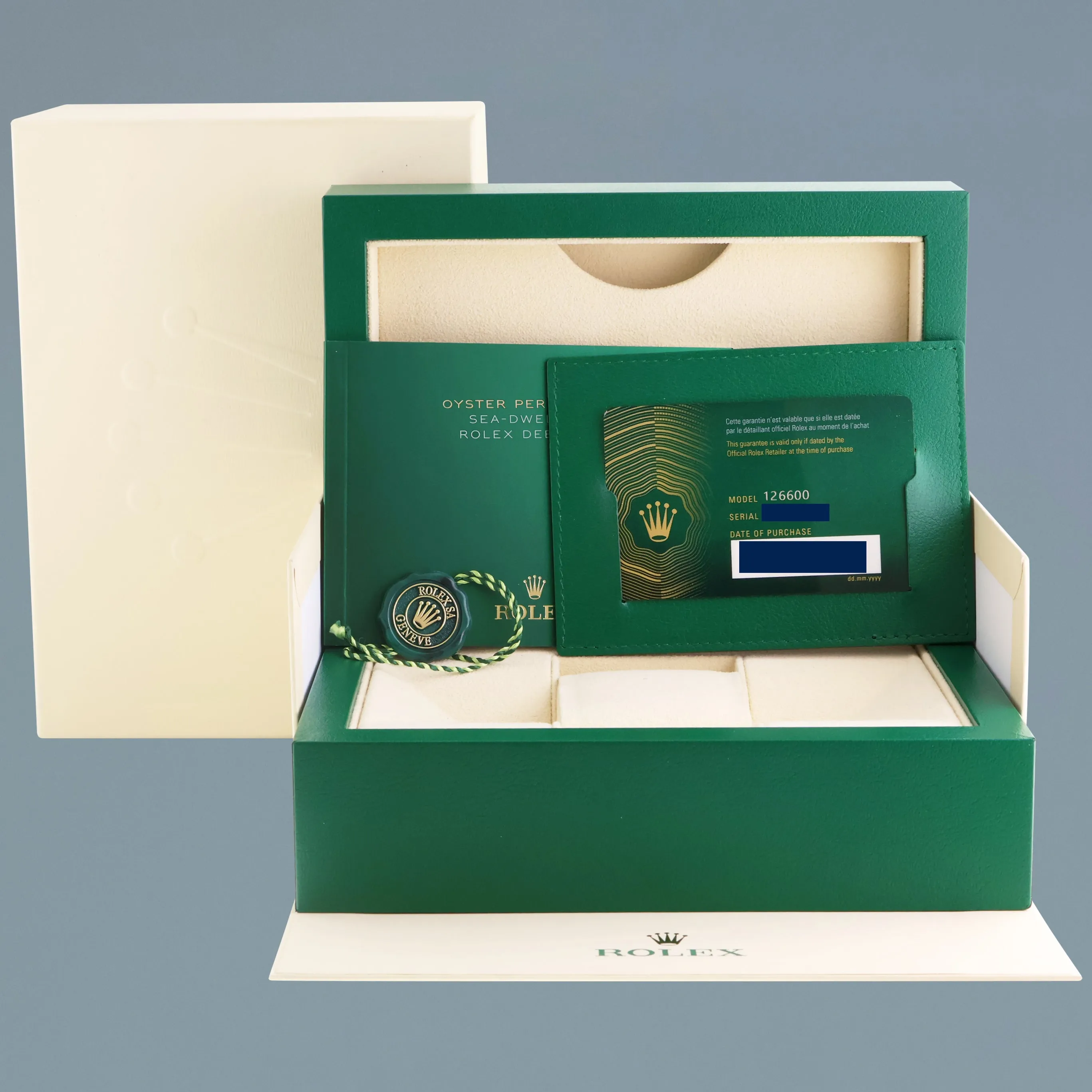 2023 NEW PAPERS Rolex Red Seadweller SD43 126600 43mm Mark II 2 Watch Box