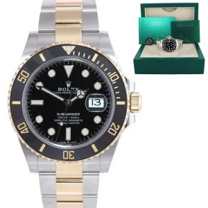 2023 Rolex Submariner 41mm Ceramic Black 126613LN Two Tone Yellow Gold Steel Watch