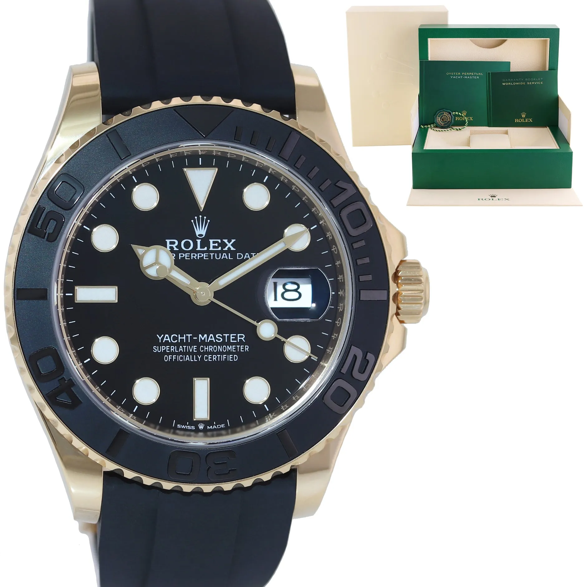 2024 MINT Rolex Yacht-Master 226658 Yellow Gold 42mm Oysterflex Watch Box