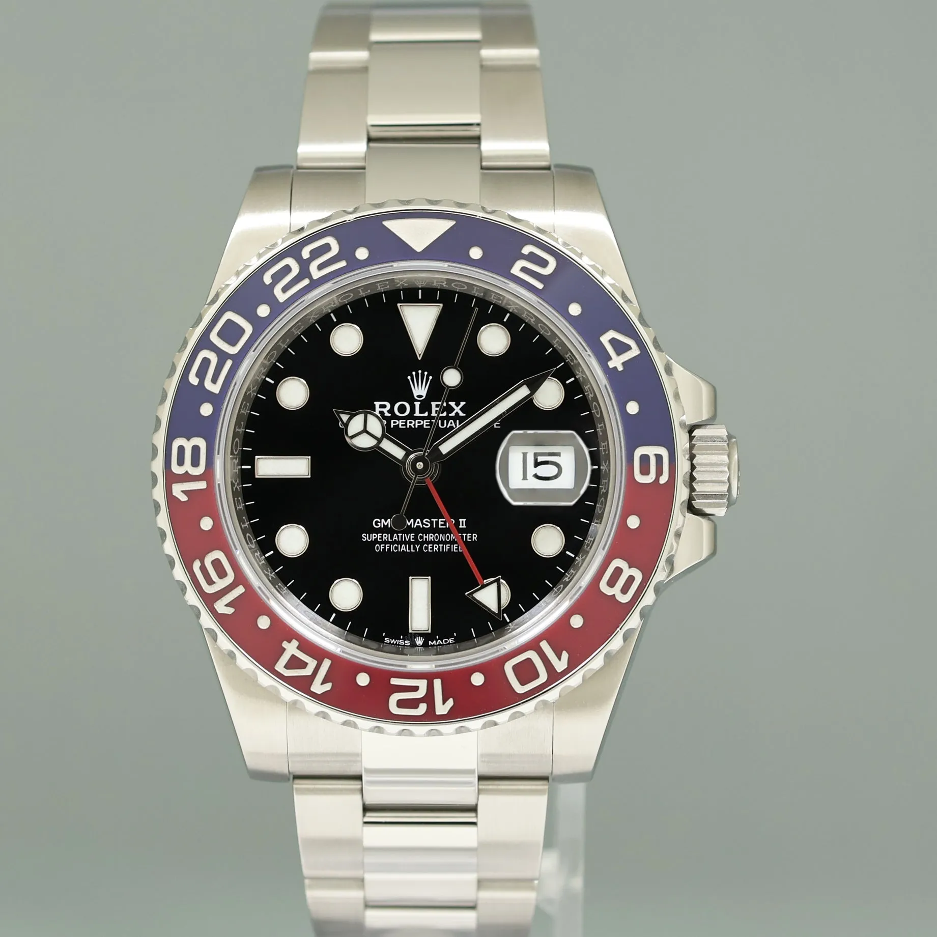 2025 RSC PAPERS Rolex GMT Master PEPSI Red Blue Oyster Ceramic 126710BLRO Watch