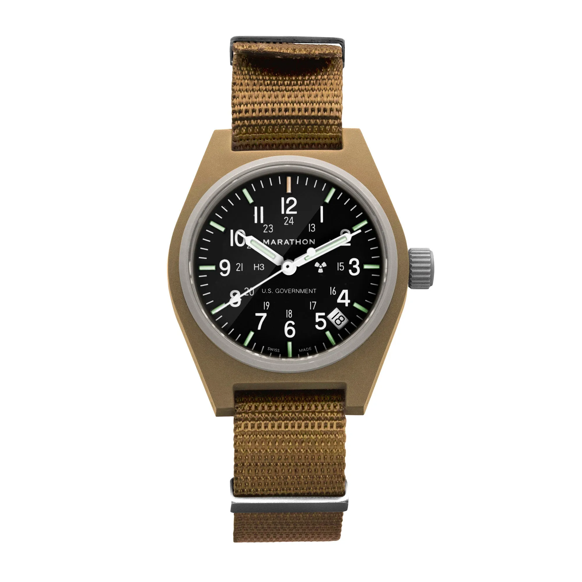 34mm Desert Tan General Purpose Quartz with Date (GPQ-D)