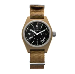 34mm Desert Tan General Purpose Quartz with Date (GPQ-D)