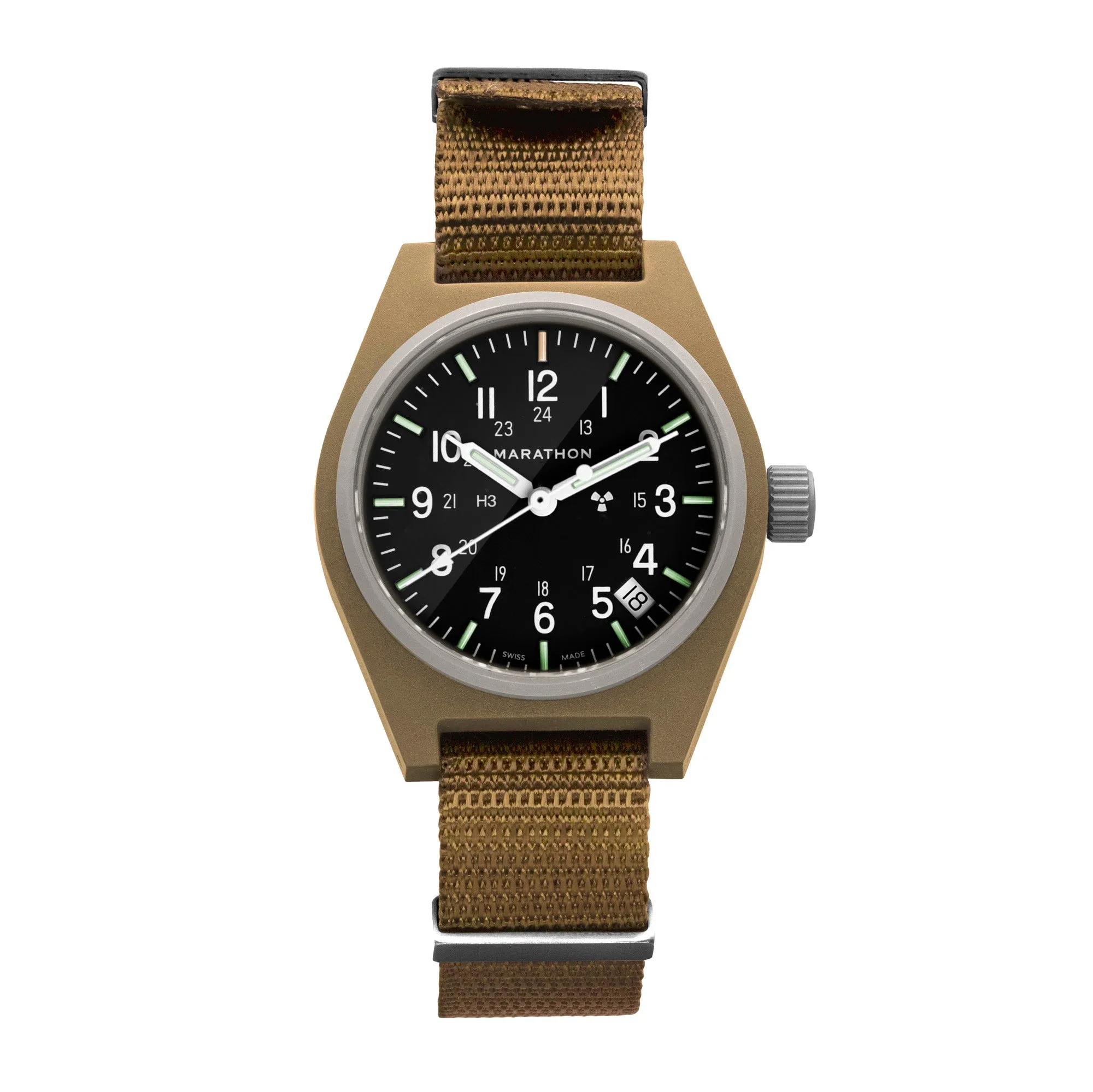 34mm Desert Tan General Purpose Quartz with Date (GPQ-D)