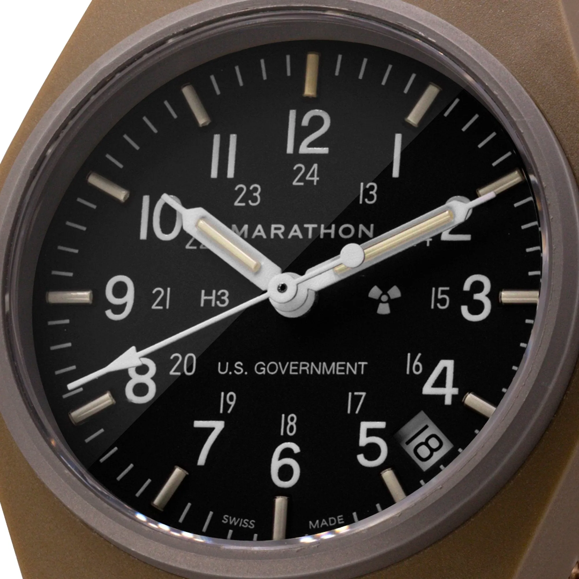 34mm Desert Tan General Purpose Quartz with Date (GPQ-D)