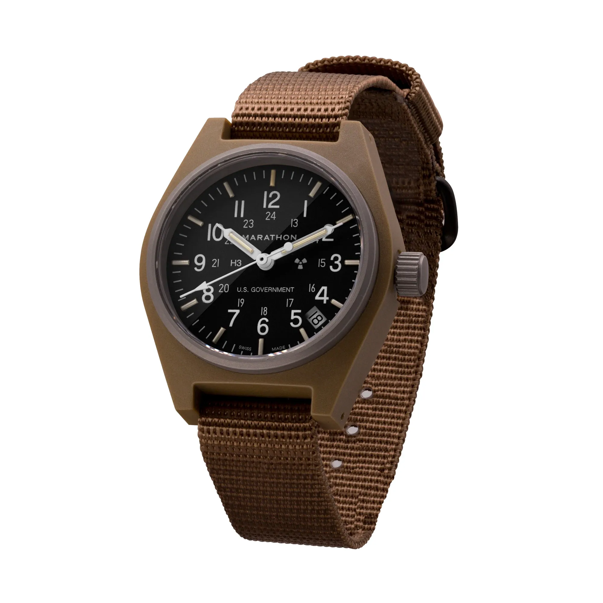 34mm Desert Tan General Purpose Quartz with Date (GPQ-D)