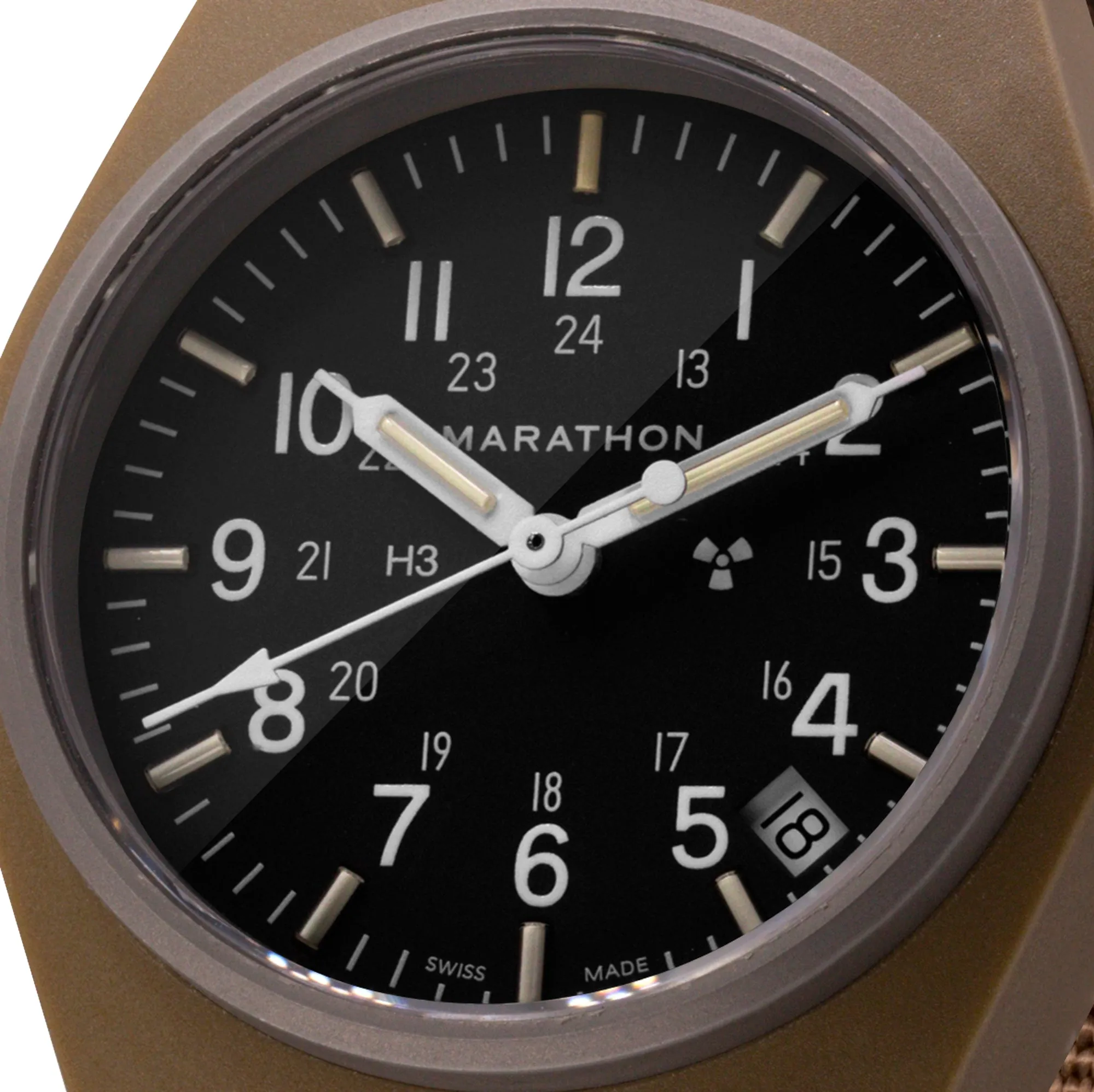 34mm Desert Tan General Purpose Quartz with Date (GPQ-D)