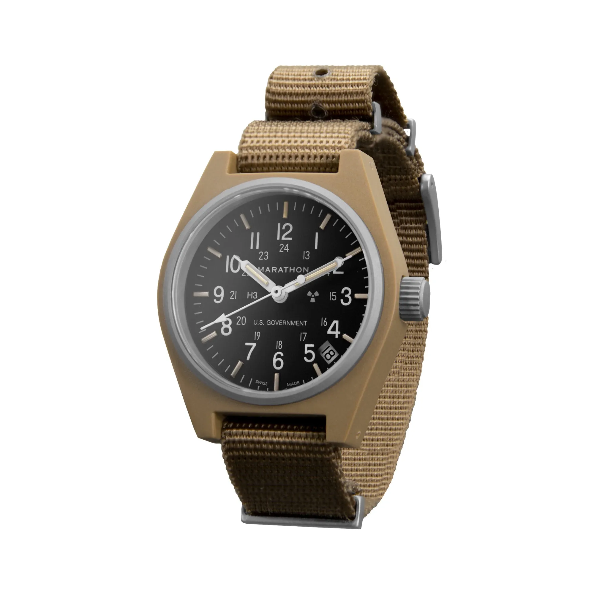 34mm Desert Tan General Purpose Quartz with Date (GPQ-D)