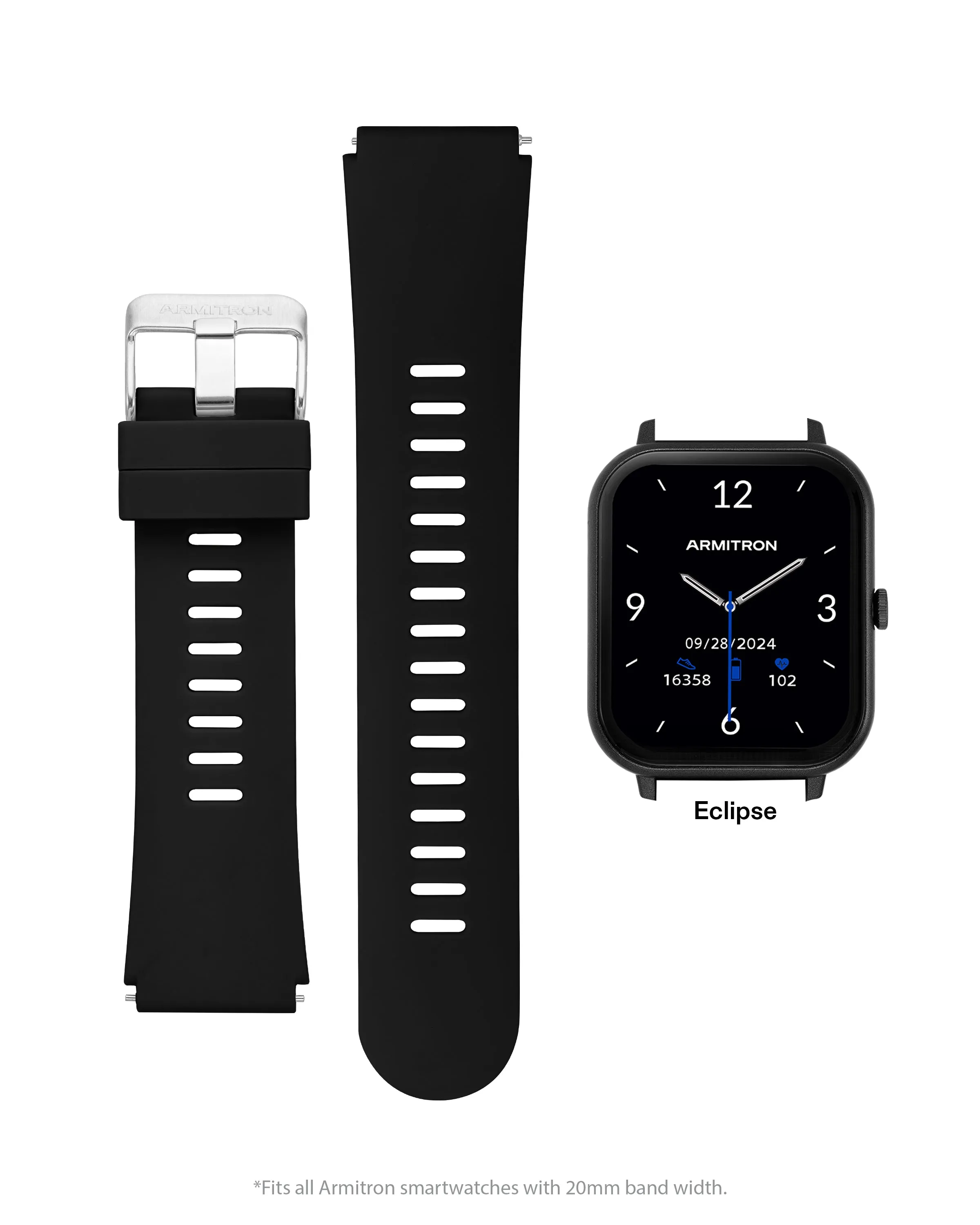 Armitron Connect™ Smooth Silicone Band | 20mm