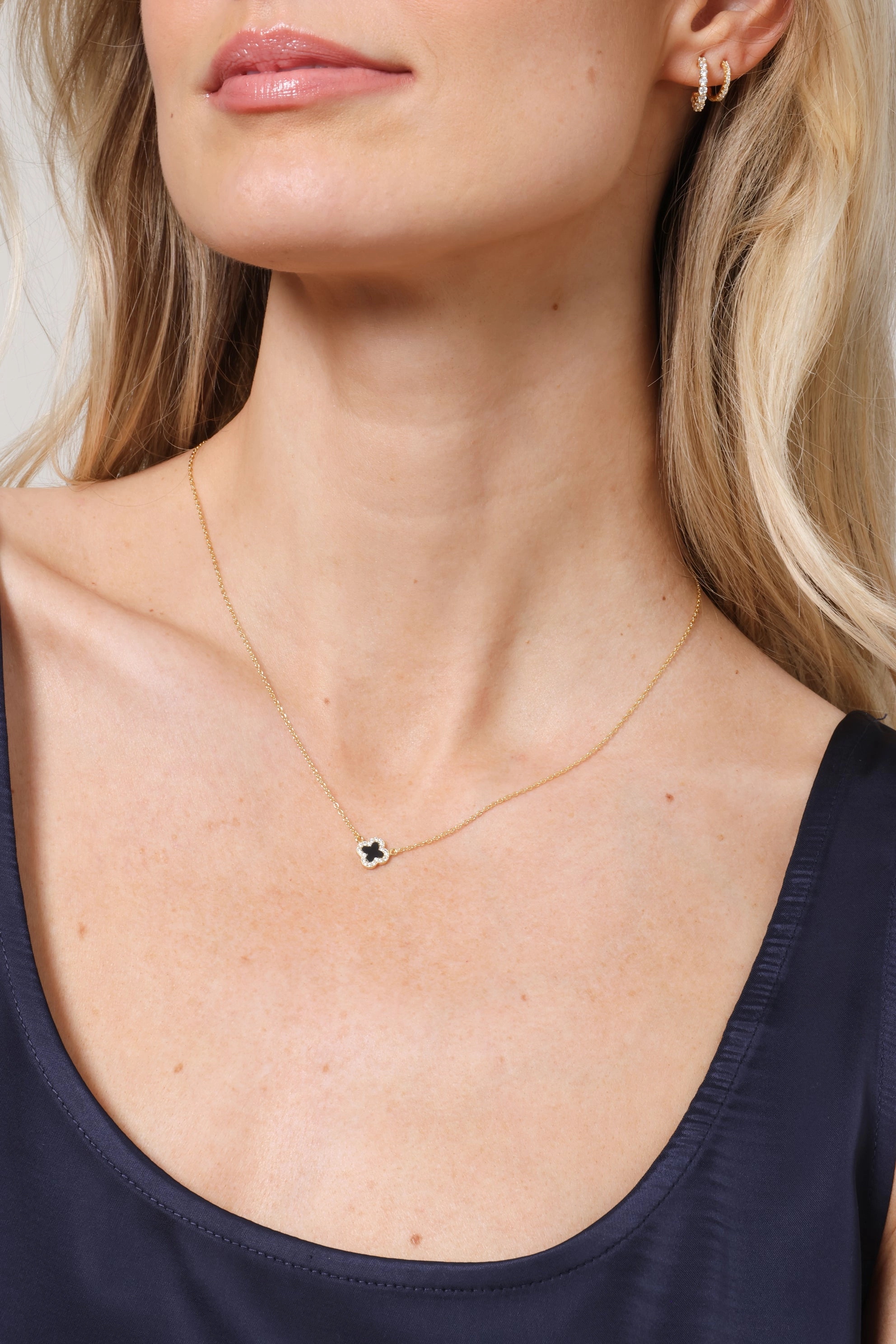 Candace Mini Mop Clover Necklace