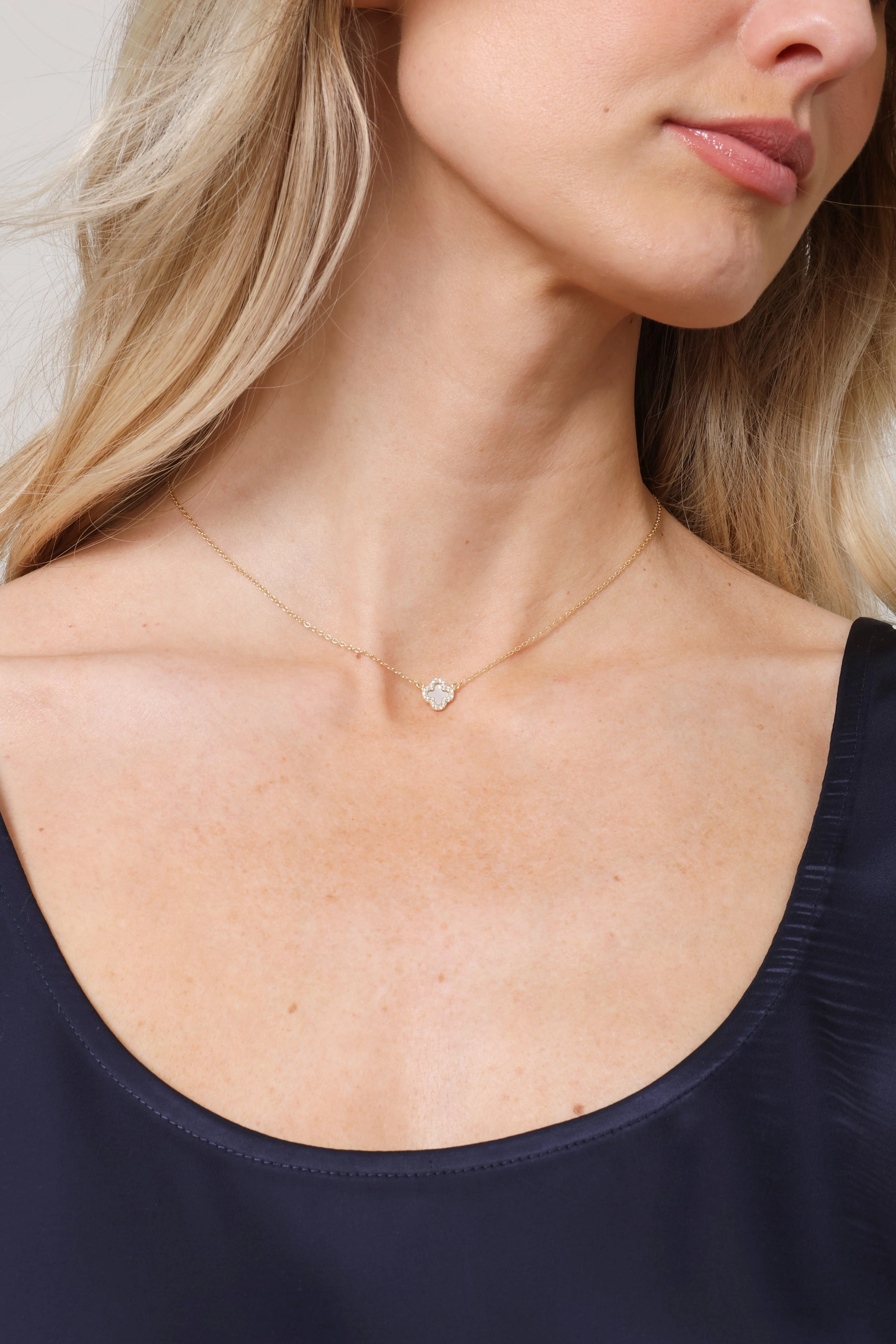 Candace Mini Mop Clover Necklace